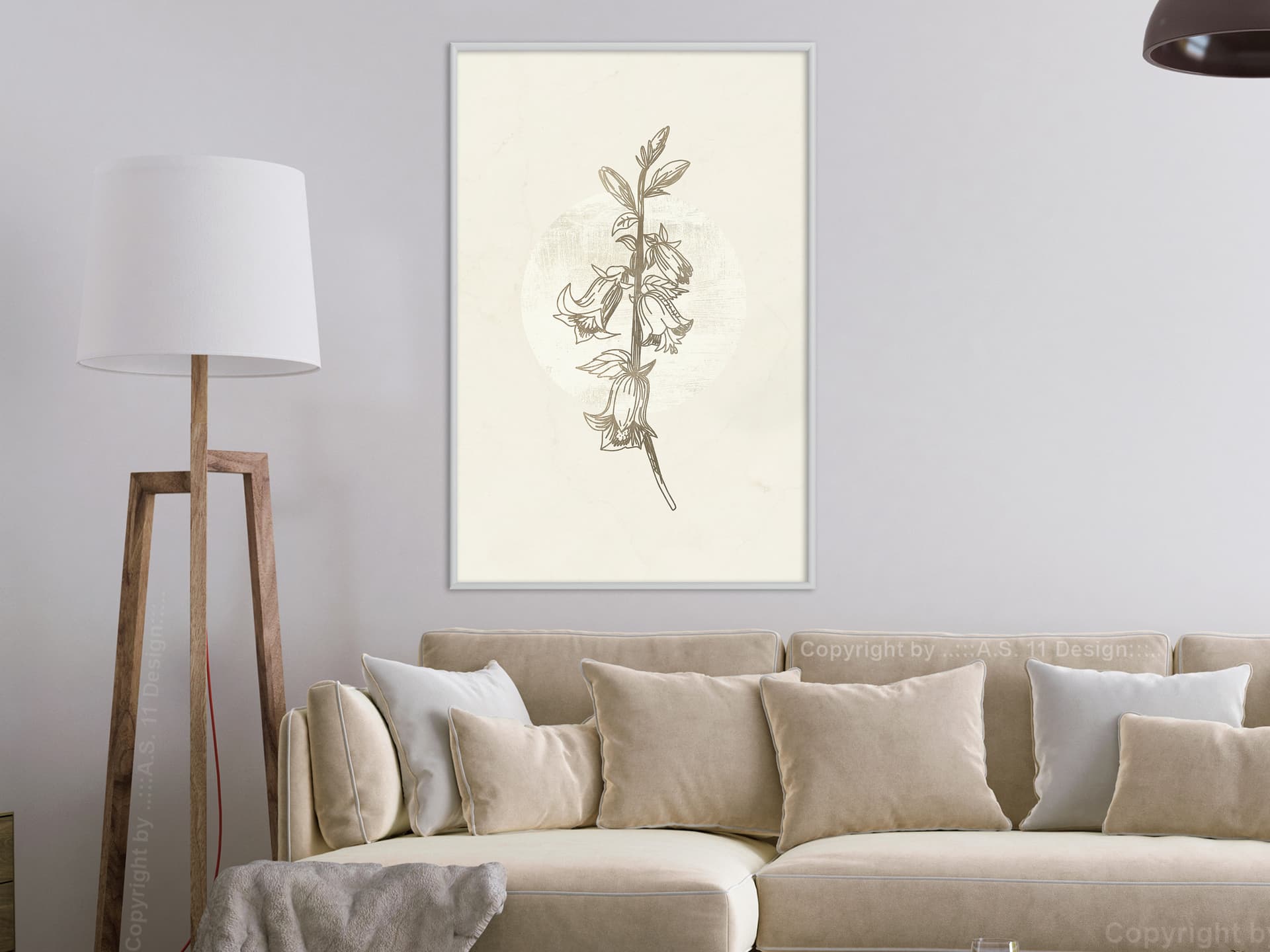 

Plakat - Beżowe dzwonki (rozmiar 20x30, wykończenie Rama biała)