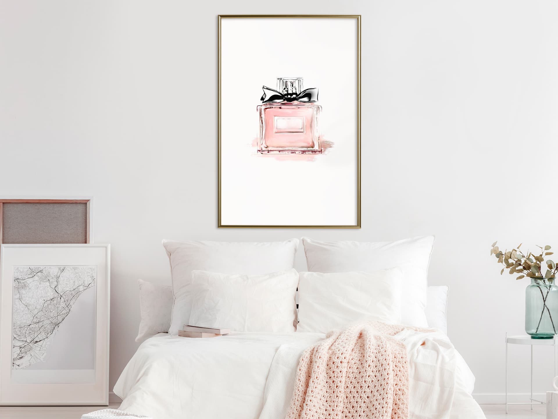 

Plakat - Różowy zapach (rozmiar 20x30, wykończenie Rama złota)