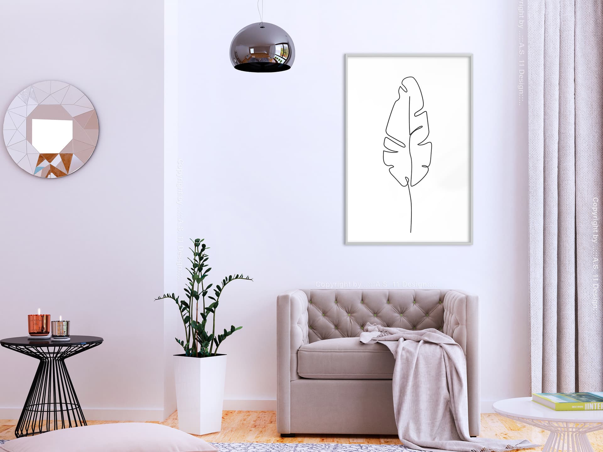 

Plakat - Narysowane jedną linią (rozmiar 30x45, wykończenie Rama biała)