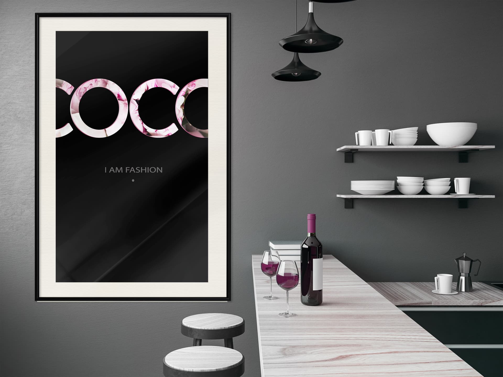 

Plakat - Coco (rozmiar 20x30, wykończenie Rama czarna z passe-partout)