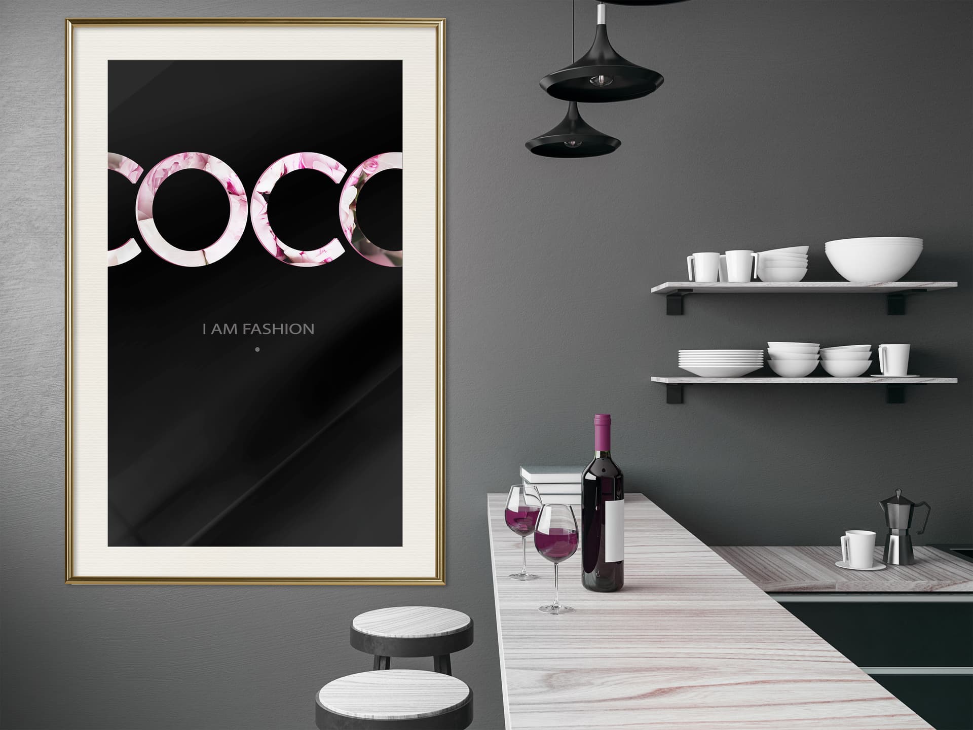 

Plakat - Coco (rozmiar 40x60, wykończenie Rama złota z passe-partout)