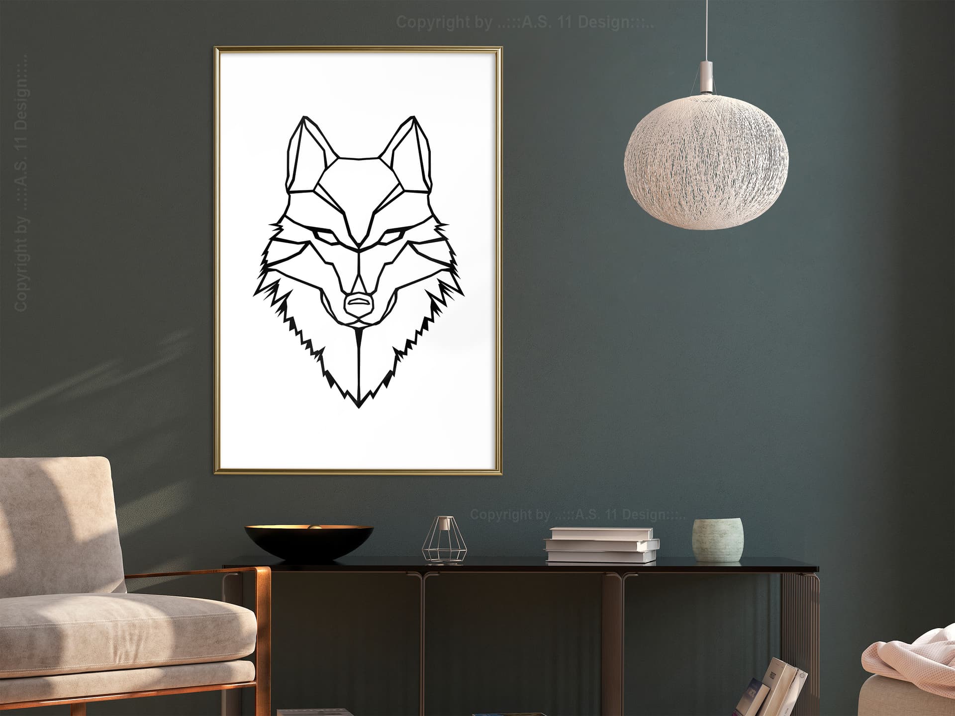 

Plakat - Wilcze spojrzenie (rozmiar 40x60, wykończenie Rama złota)