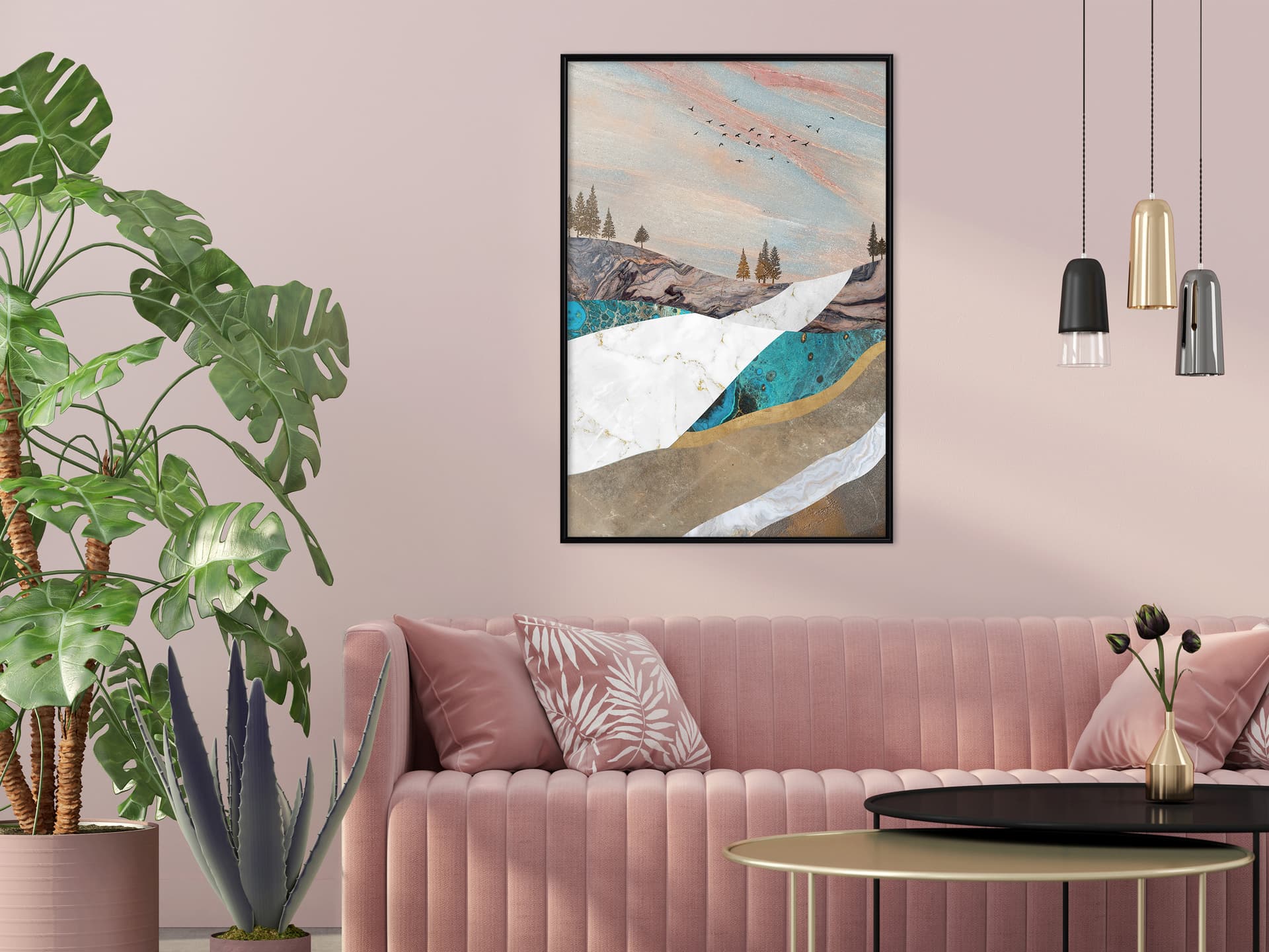 

Plakat - Malowany krajobraz (rozmiar 30x45, wykończenie Rama czarna)