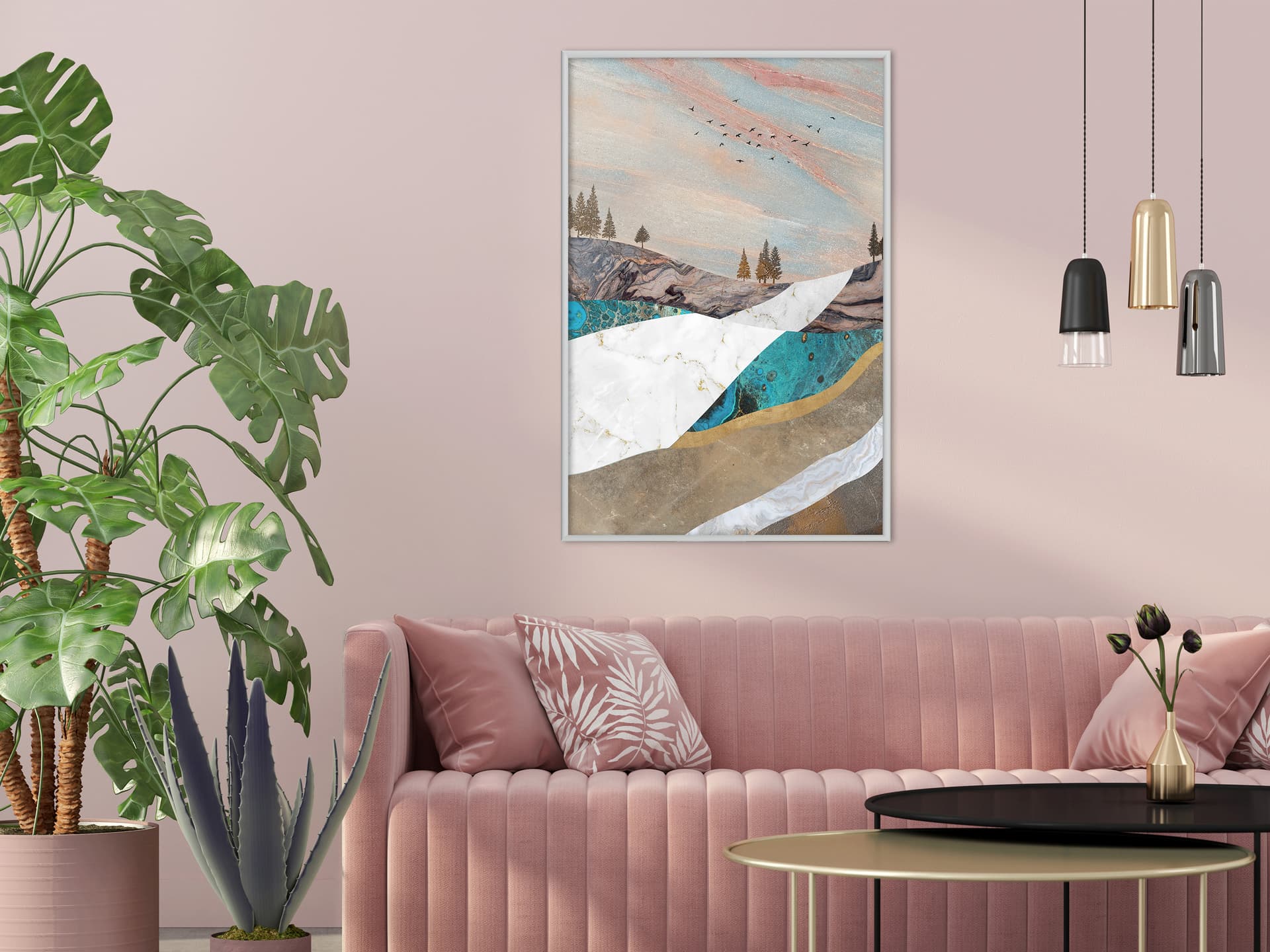 

Plakat - Malowany krajobraz (rozmiar 20x30, wykończenie Rama biała)