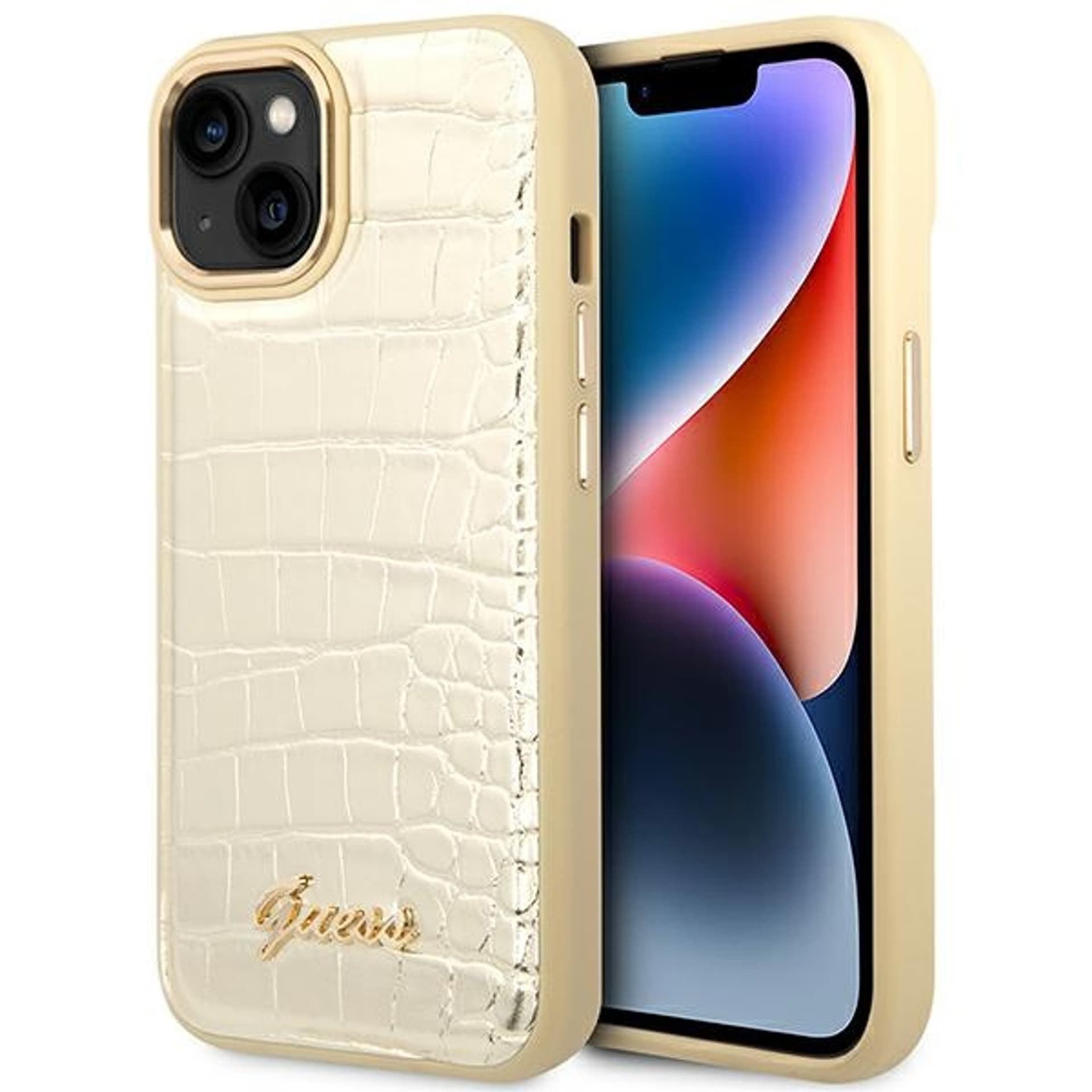 

Guess GUHCP14SHGCRHD iPhone 14 6,1" złoty/gold hardcase Croco Collection