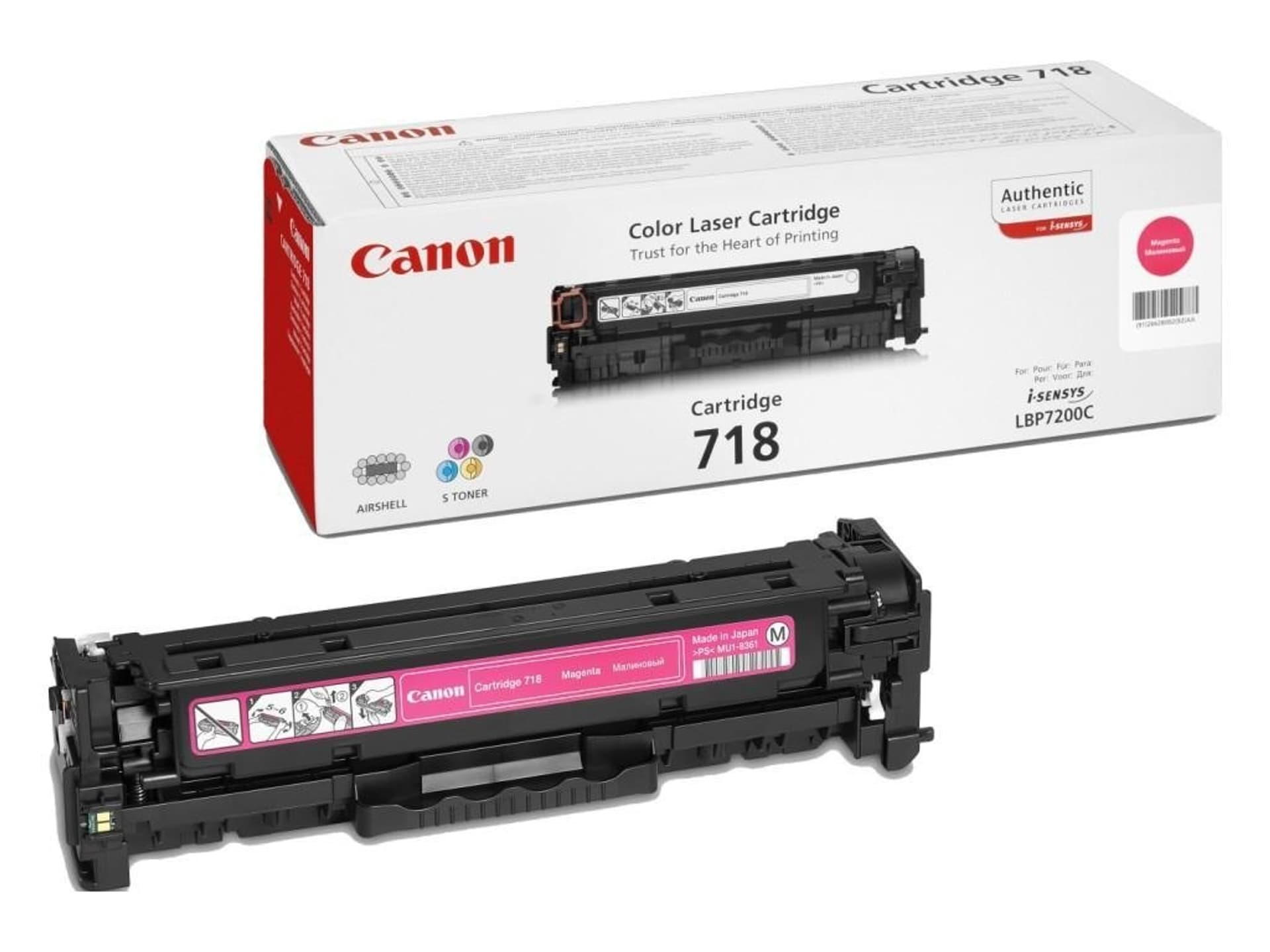 

Canon 718 M Toner Cartridge, Magenta