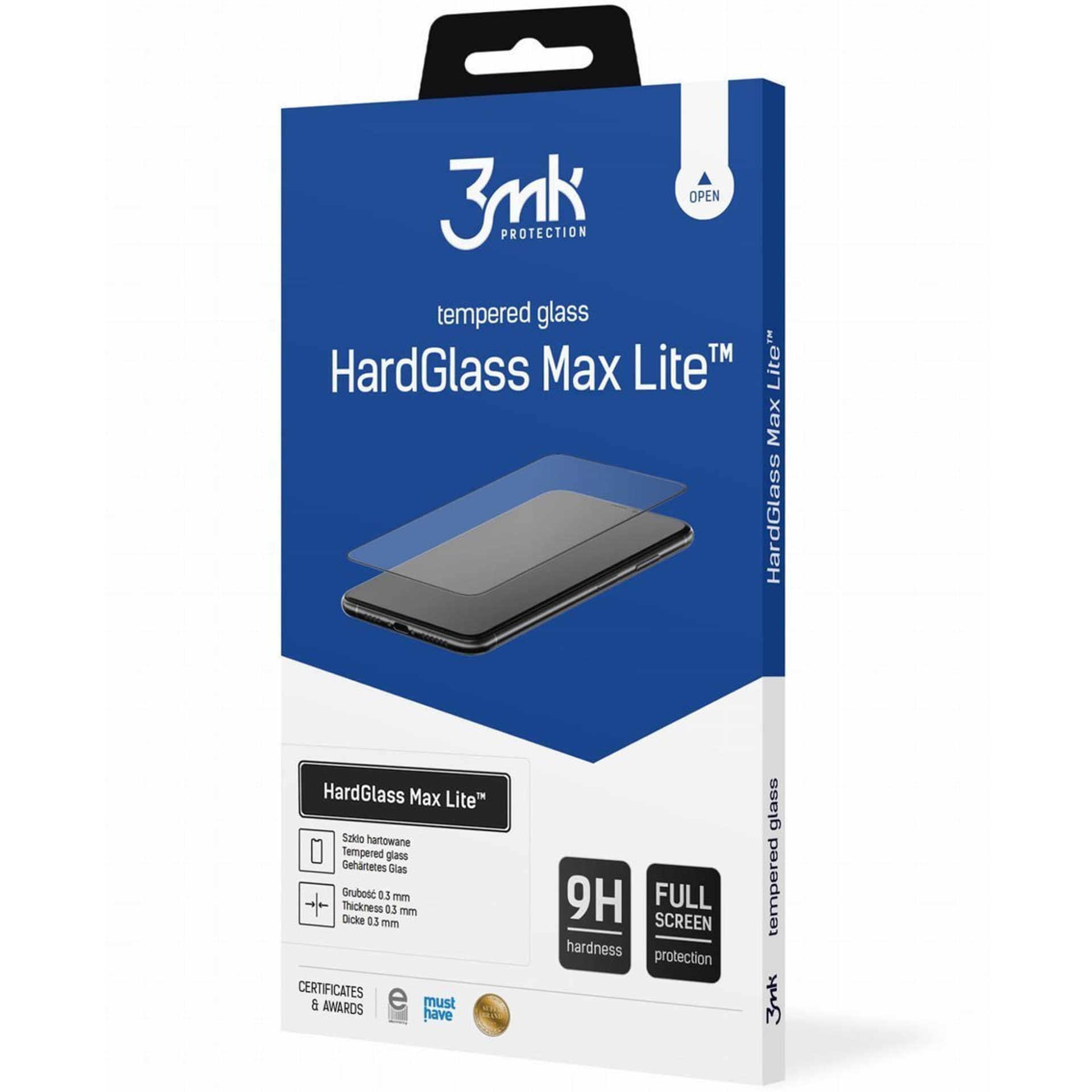 

3MK HardGlass Max Lite iPhone 15 Pro Max 6.7" czarny/black, Fullscreen Glass Lite