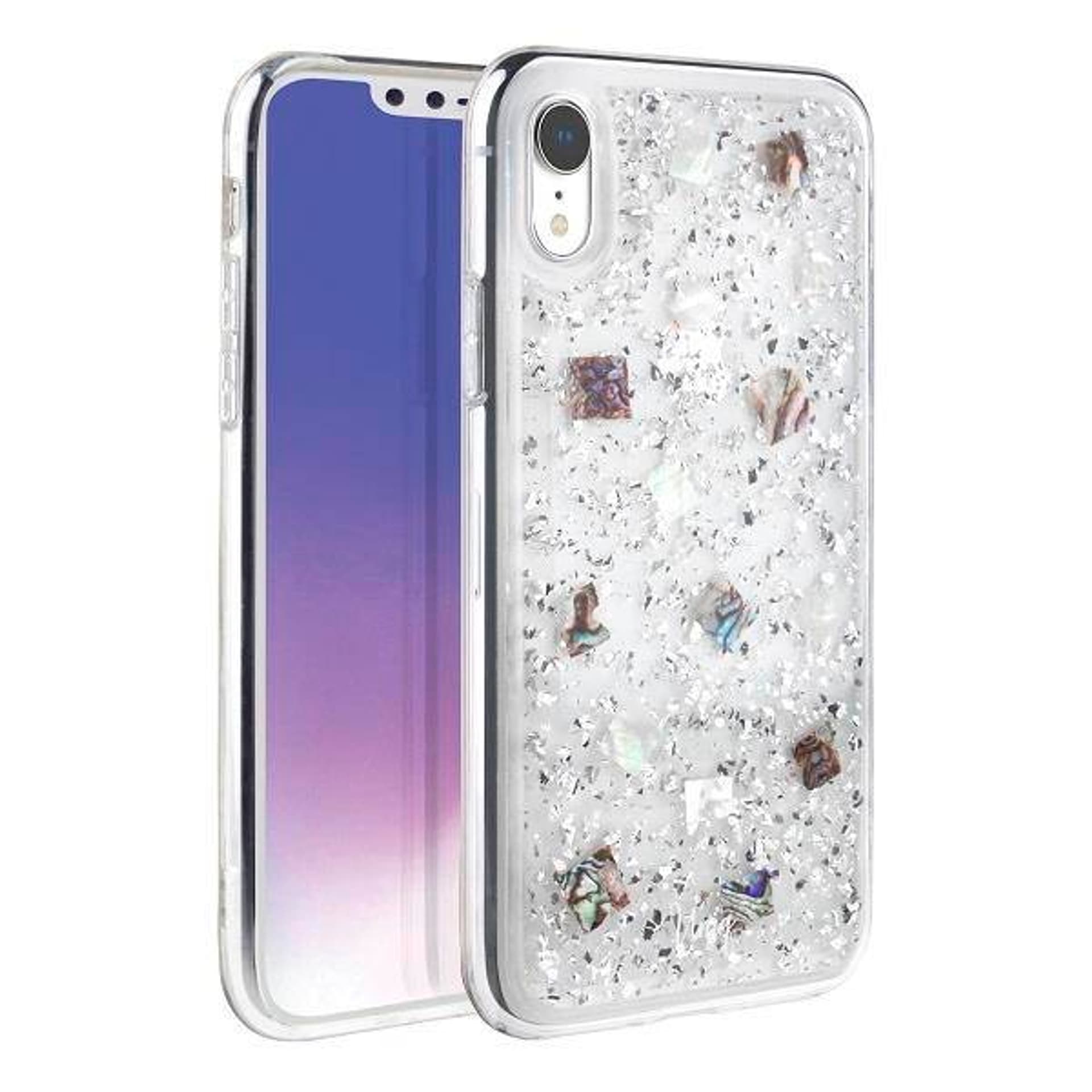 

UNIQ etui Lumence Clear iPhone Xr srebrny/Perivvinkle silver