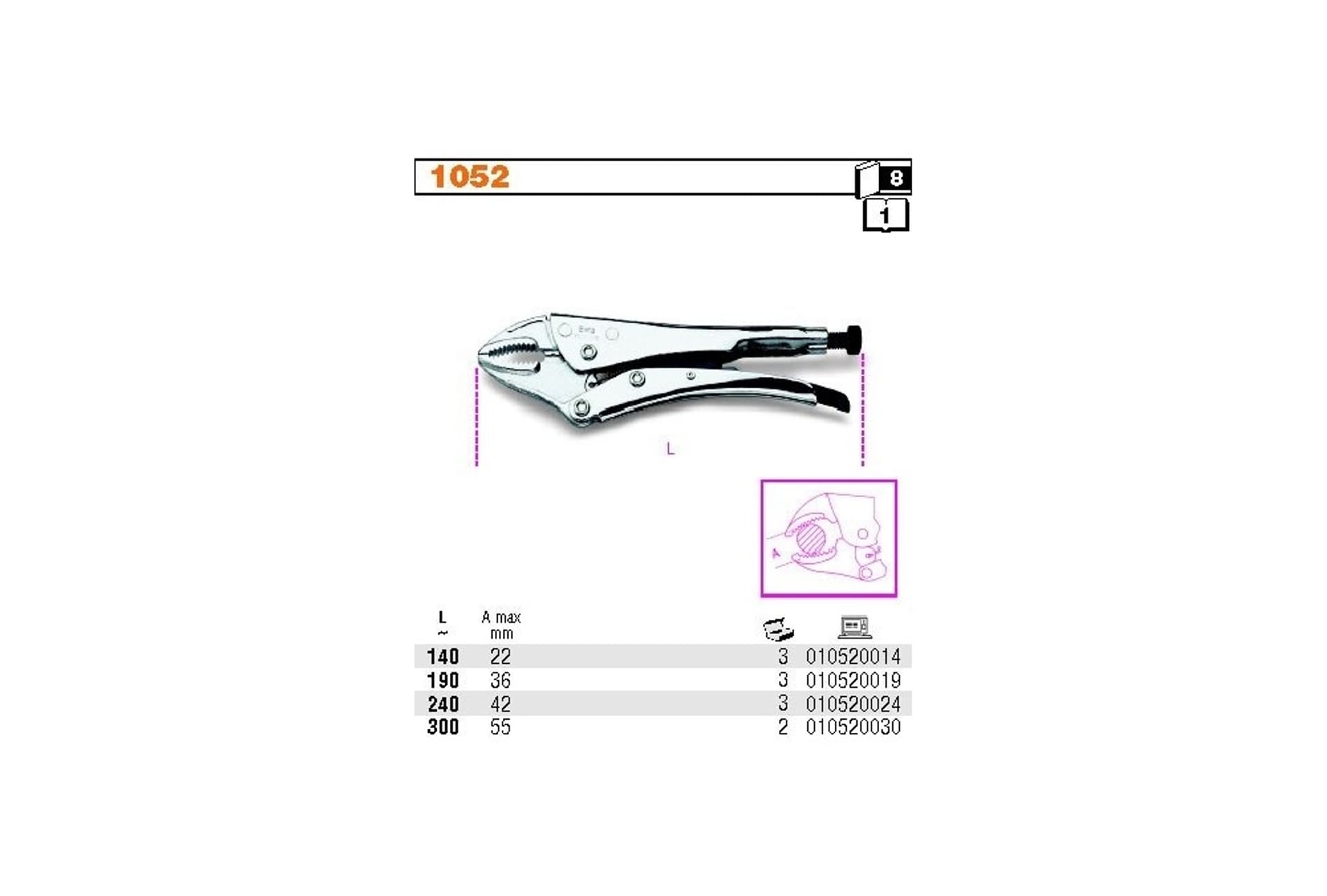 

SZCZYPCE NASTAWNE SAMOBLOKUJĄCE 140MM