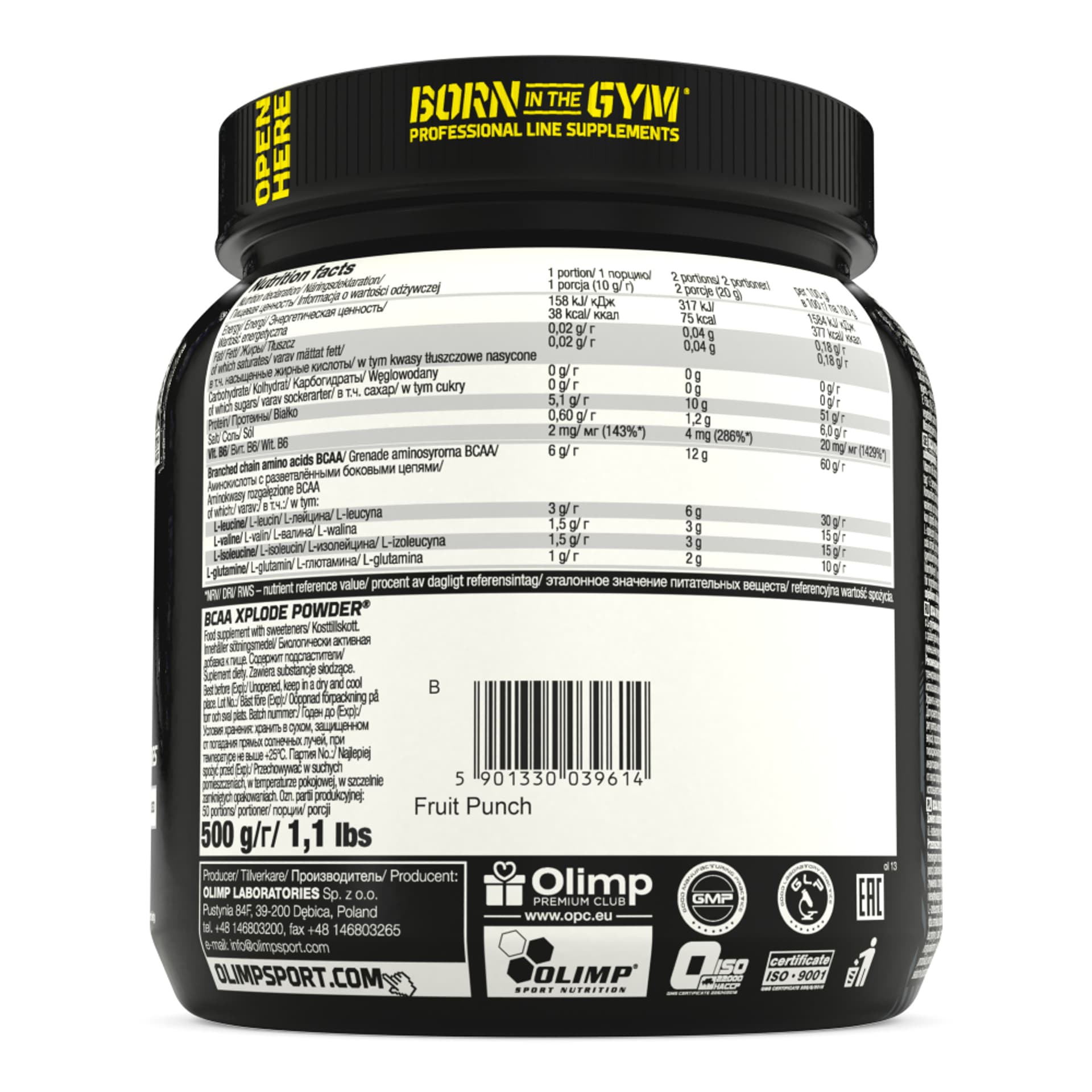 

BCAA Xplode 500g (puszka) fruit punch, Puszka) fruit punc