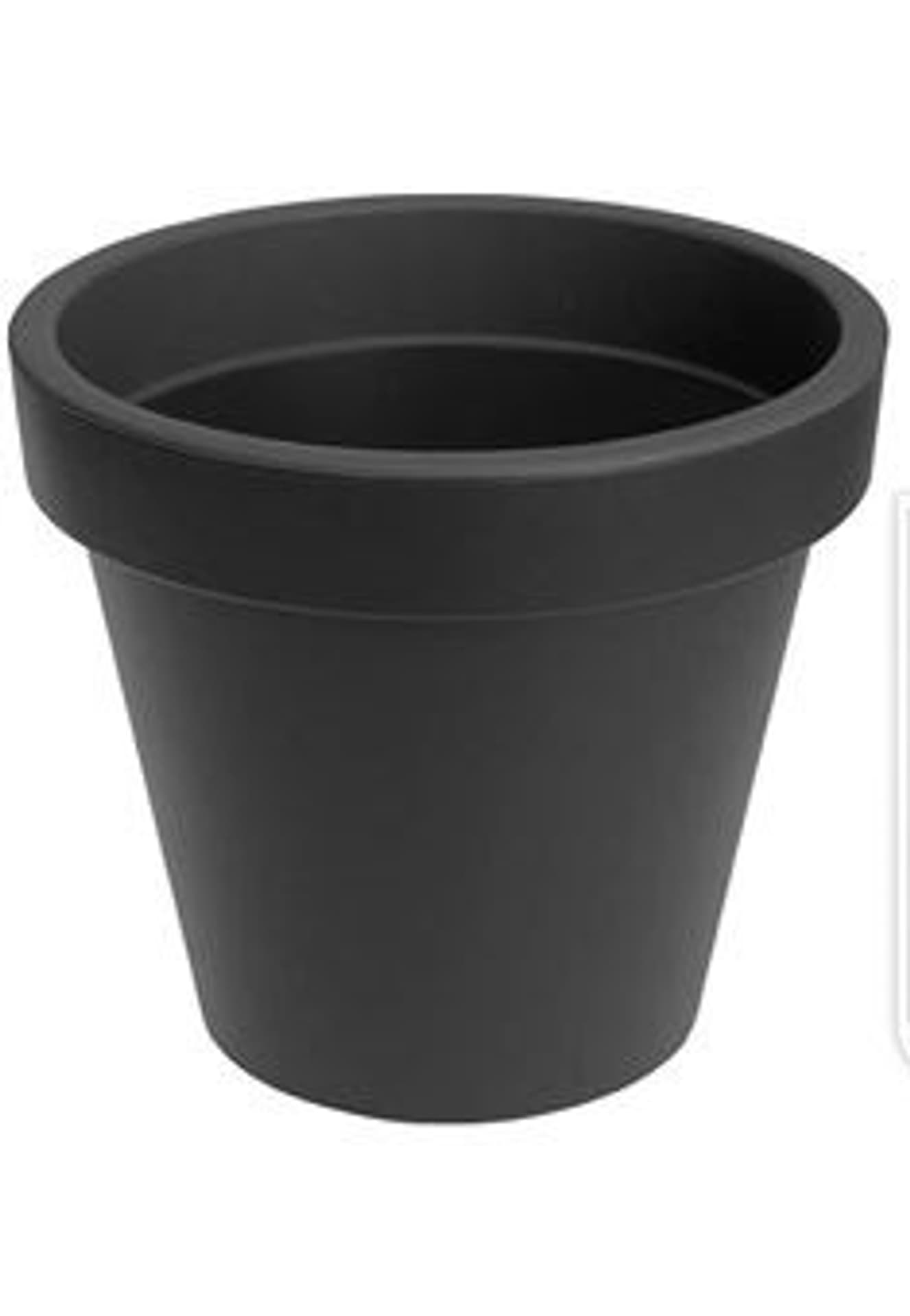 

Donica okrągła osłonka na kwiaty szara 30 cm