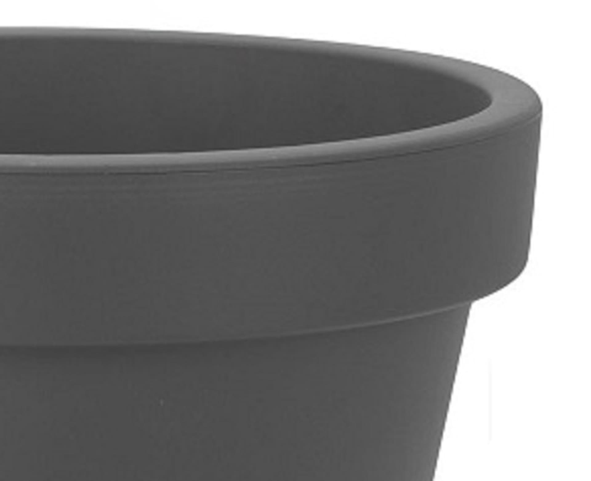 

Donica okrągła osłonka na kwiaty szara 35 cm