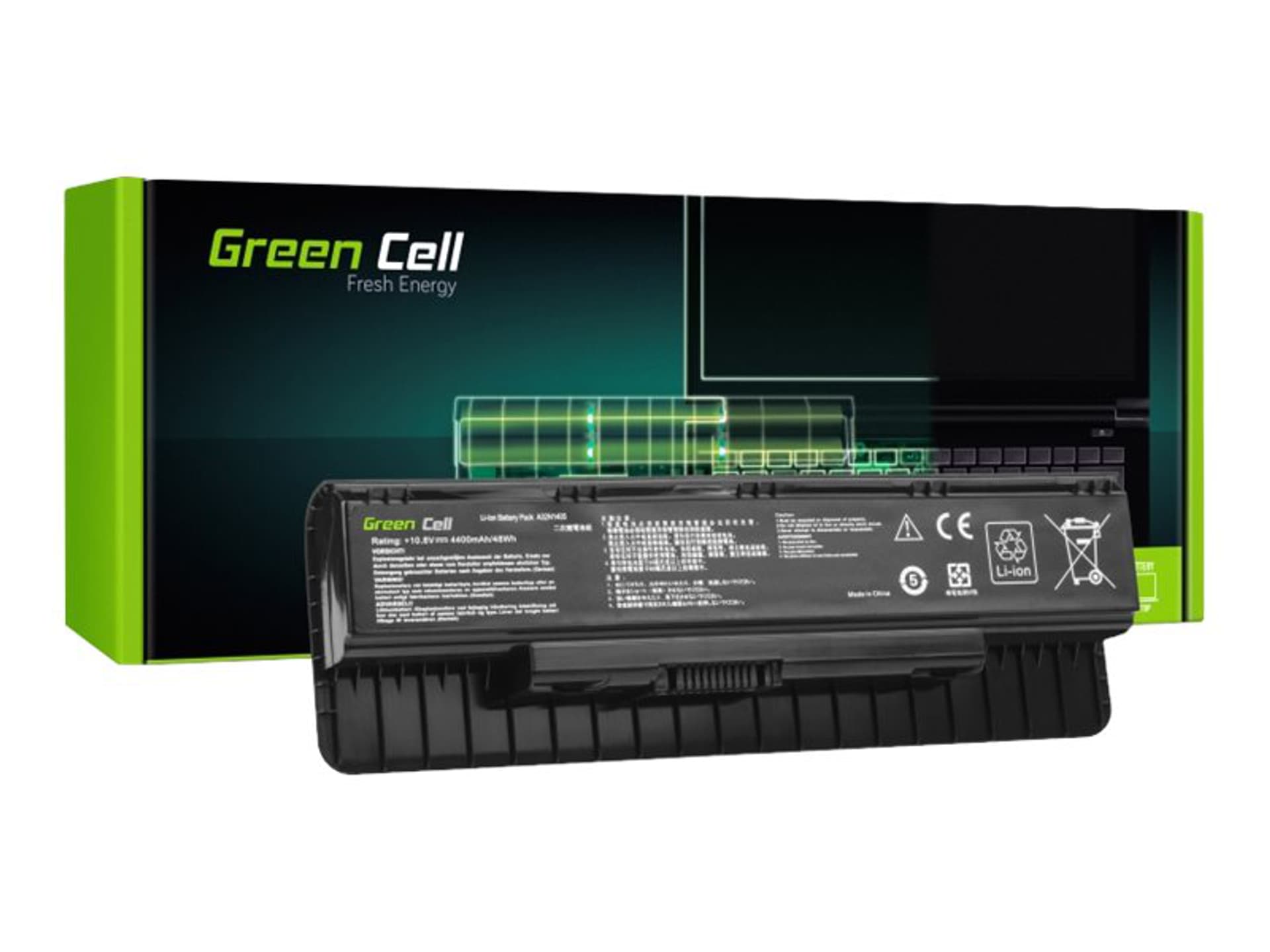 

Bateria GREEN CELL do Wybrane modele notebooków marki Asus 4400 mAh 10.8 - 11.1V AS129