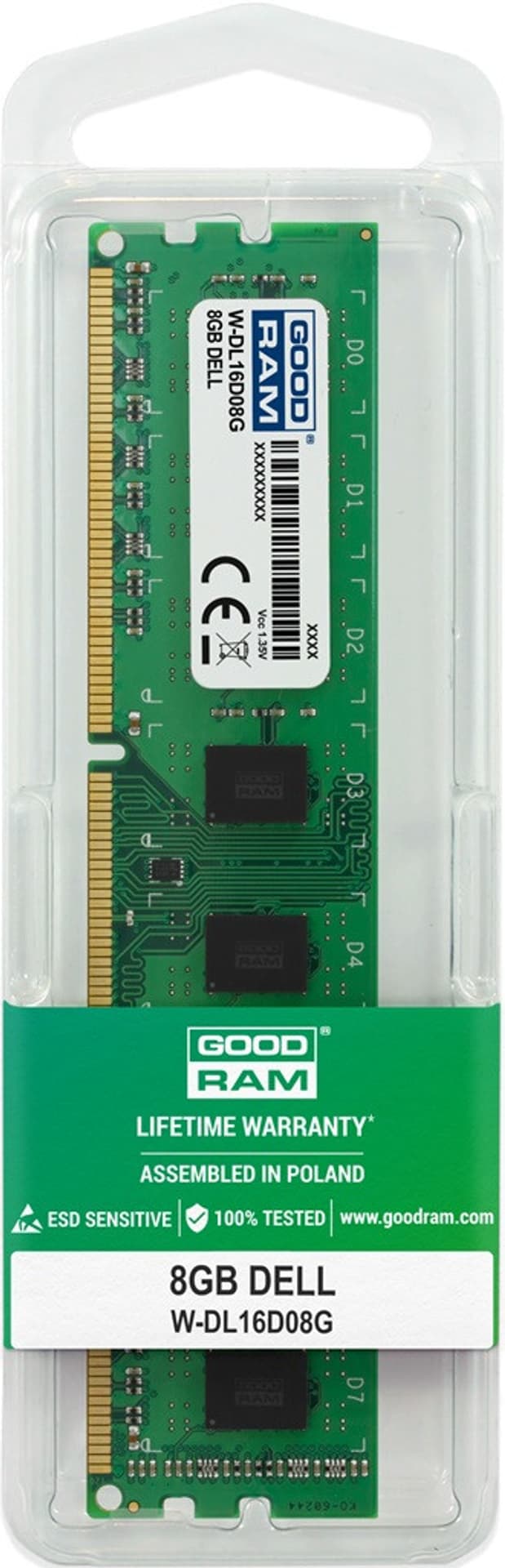 

Pamięć GOODRAM DIMM DDR3 8GB 1600MHz 11CL 1.3V SINGLE