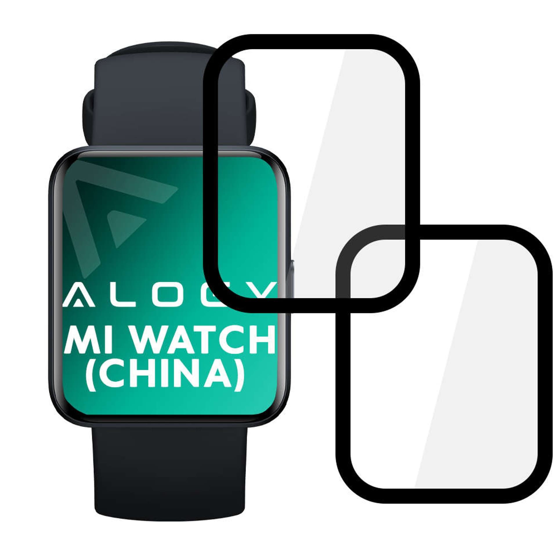 

2x Elastyczne Szkło 3D Alogy Full Glue do Xiaomi Mi Watch (wersja chiny) Black, Wersja chiny) blac