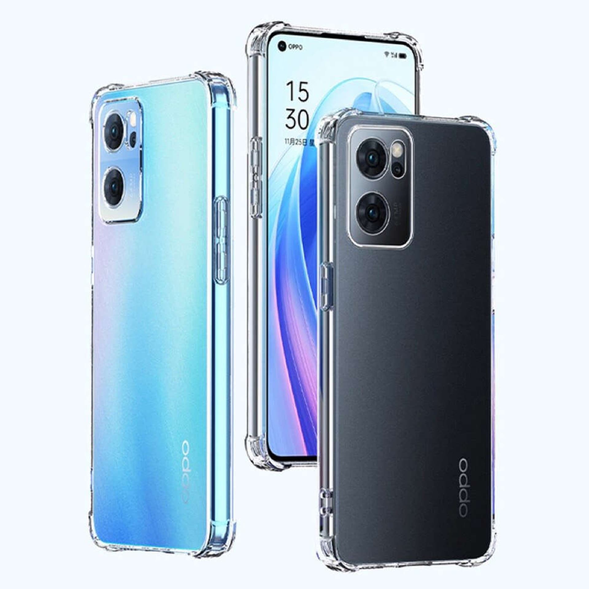 

Silikonowe etui pancerne ShockProof Alogy do Oppo Reno7 5G Global Przezroczyste