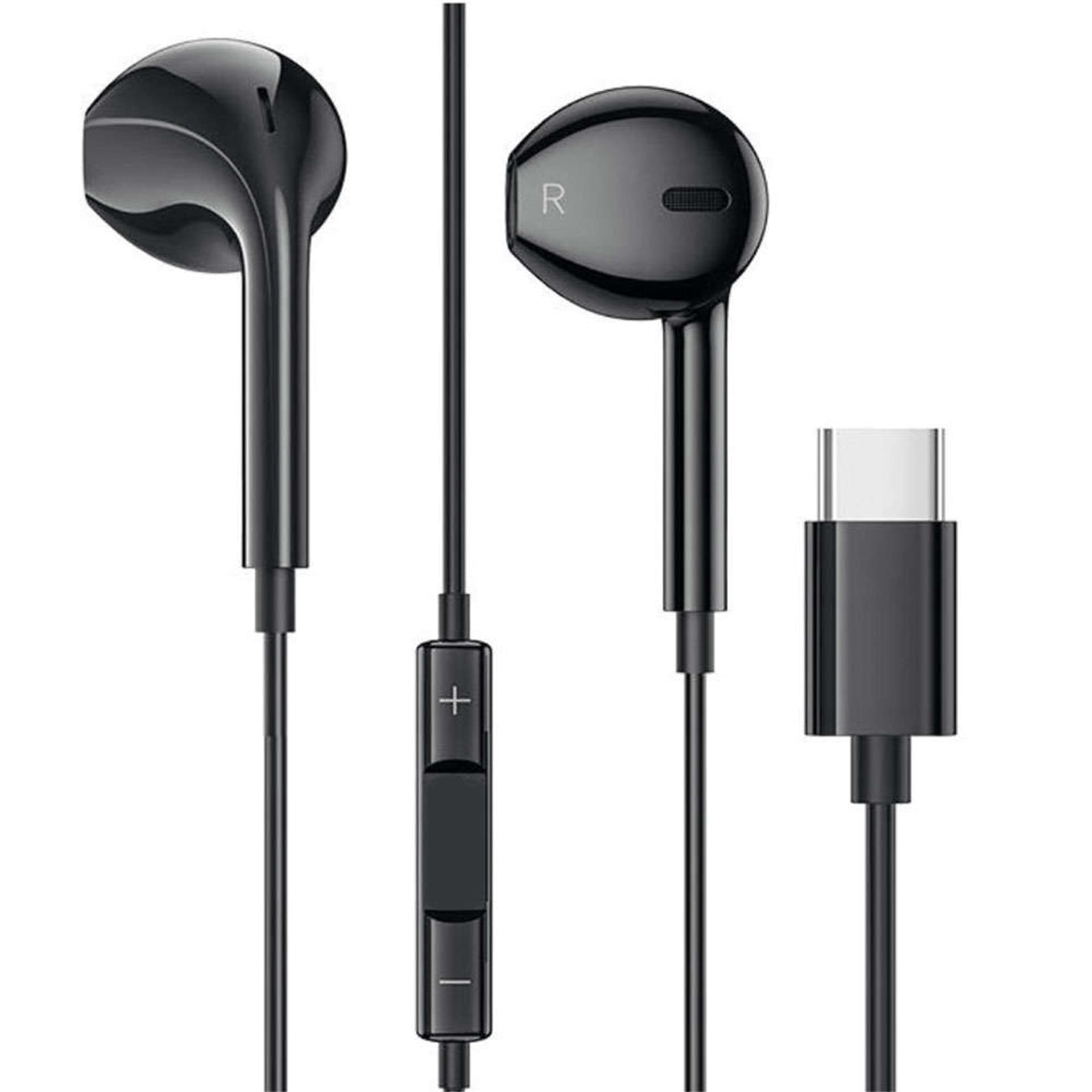 

Słuchawki przewodowe douszne Vega USB-C Type C NEW CHIP Czarne