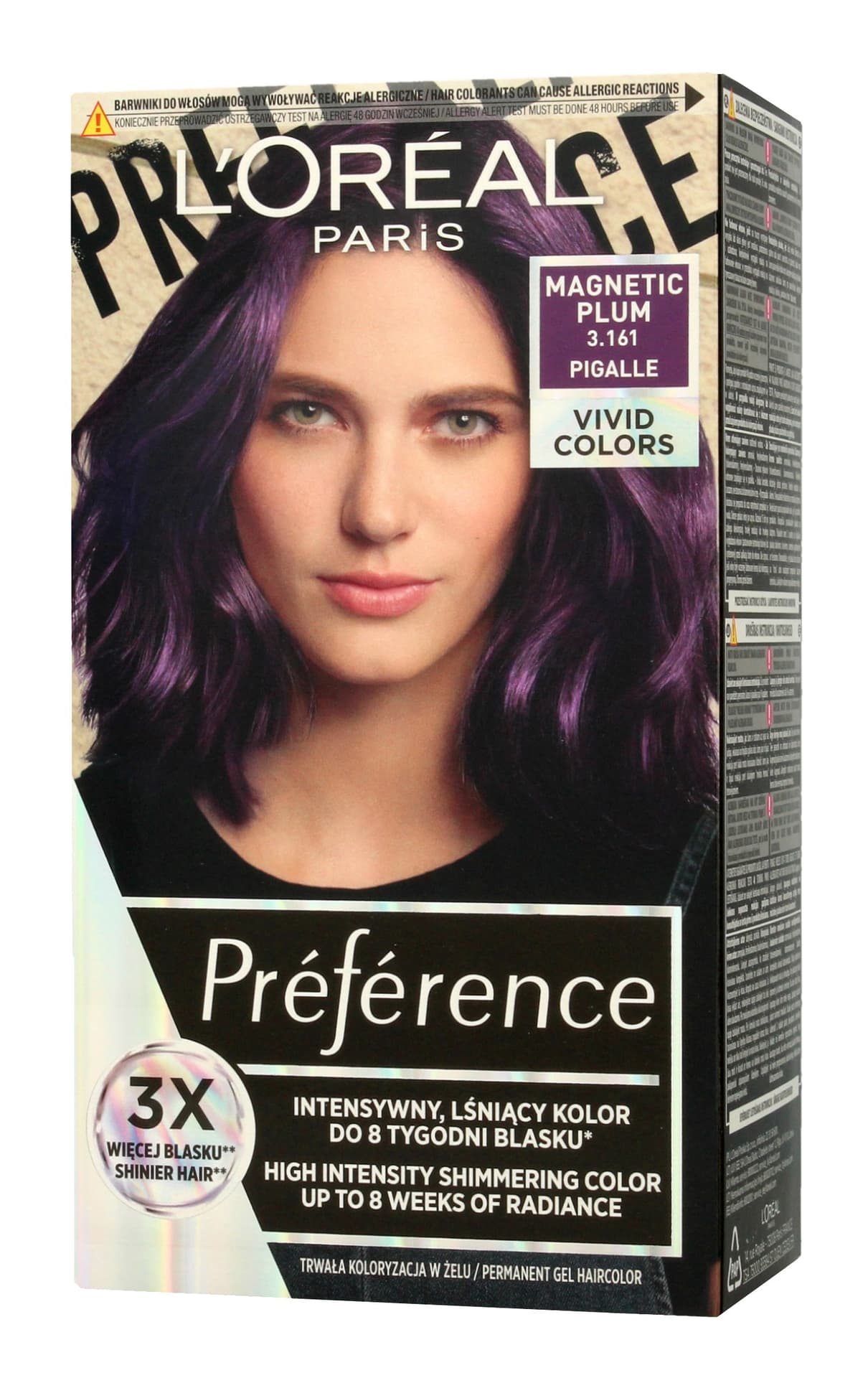 

Loreal Preference Vivid Colors Farba do włosów nr 3.161 Magnetic Plum (Pigalle) 1op.