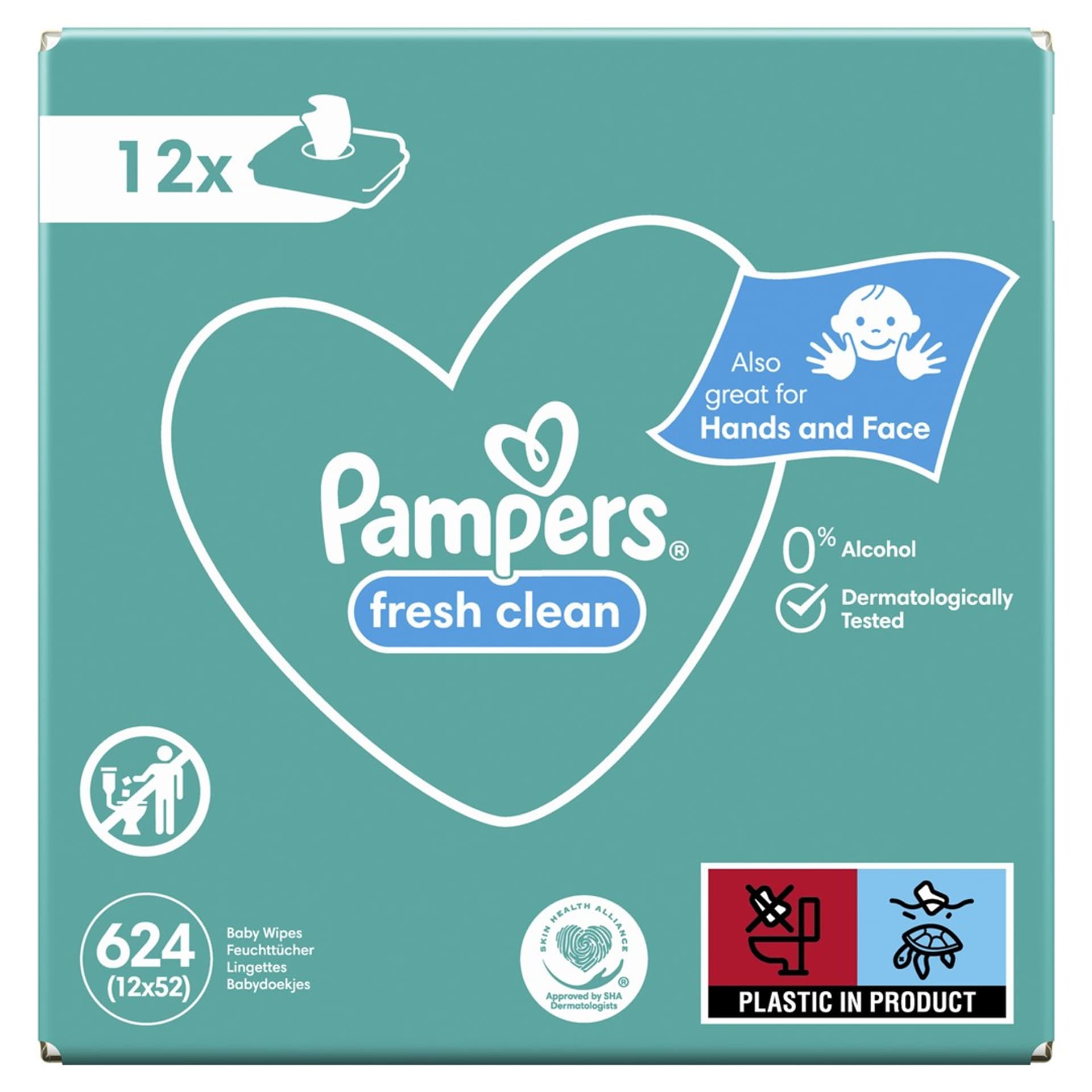 

Zestaw chusteczek Pampers Fresh Clean 12x52szt