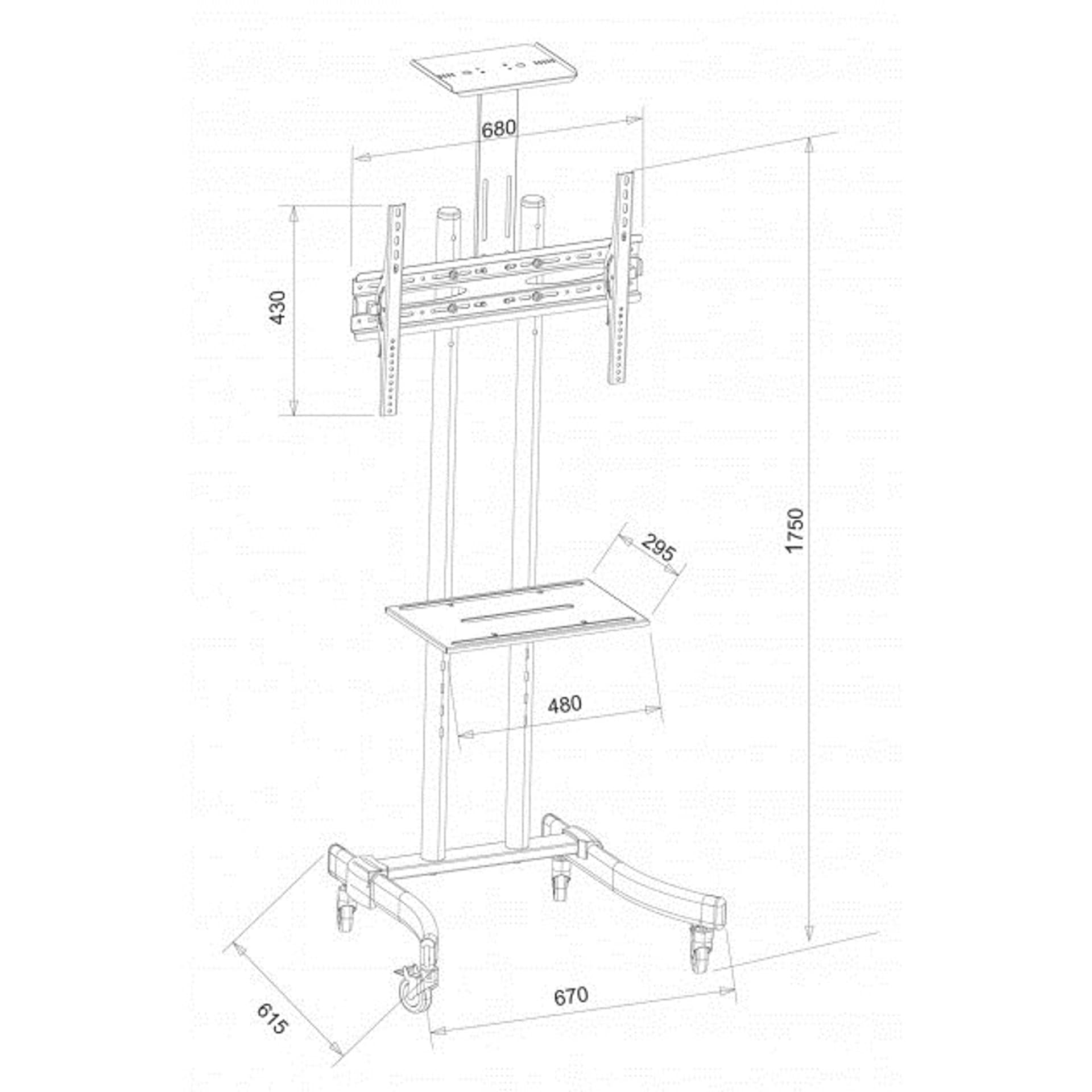 

TECHLY STOJAK MOBILNY TV LED/LCD/PDP 32-70 CALI 40