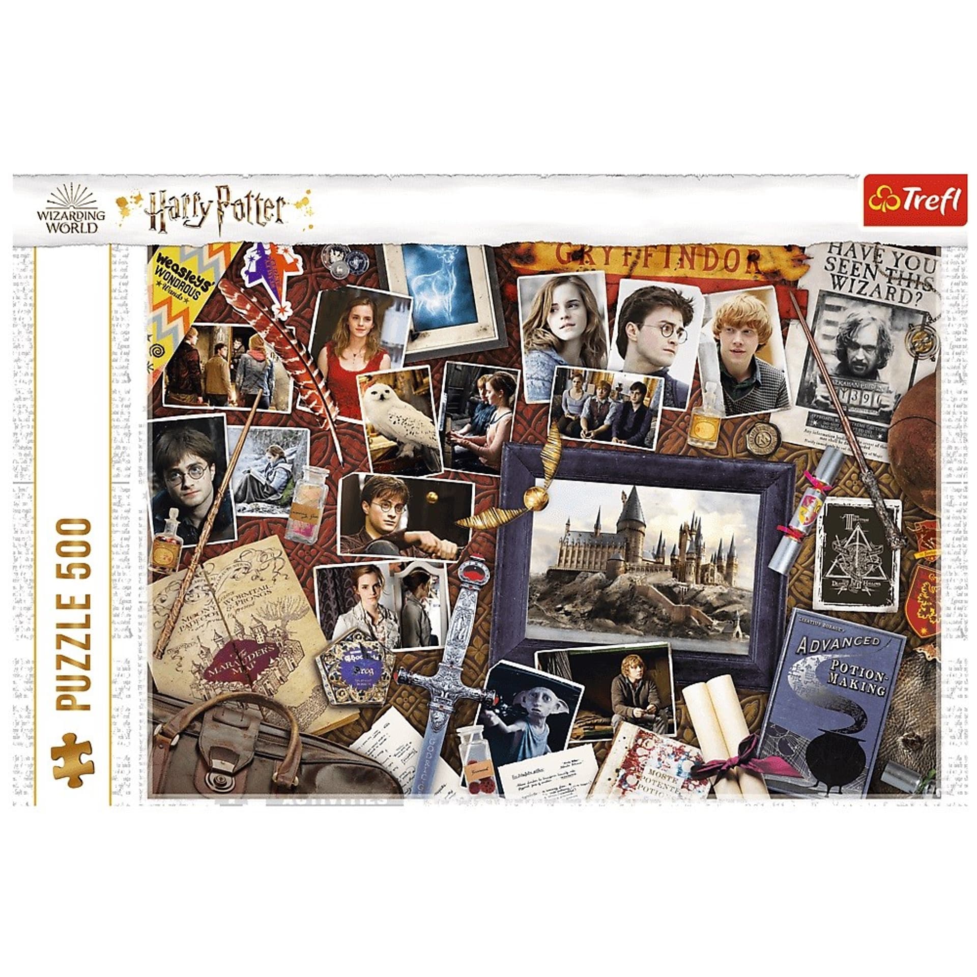 

Puzzle 500 elementów Pamiątki z Hogwartu Harry Potter