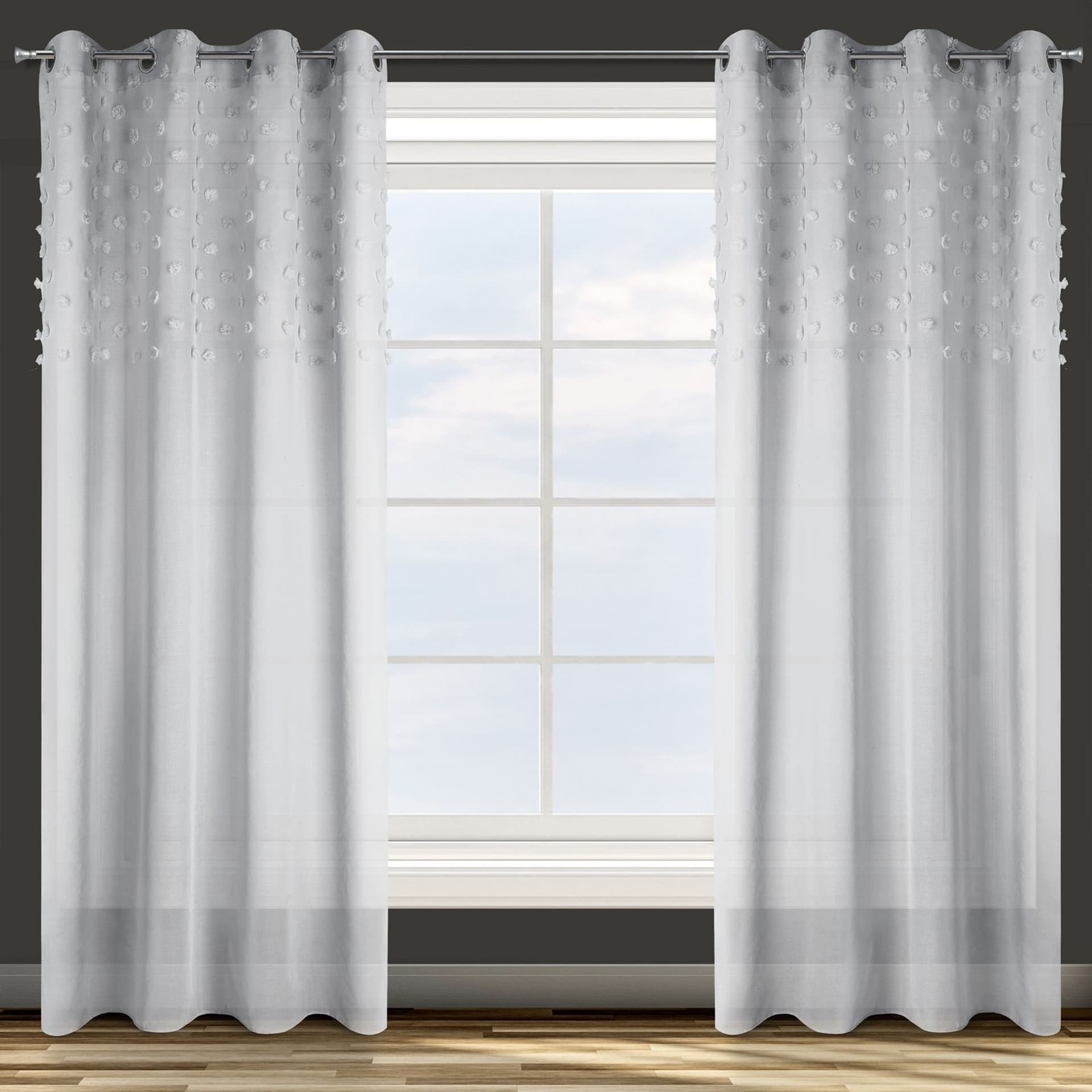 

Zasłona STELLA srebro 140x250 przelotki