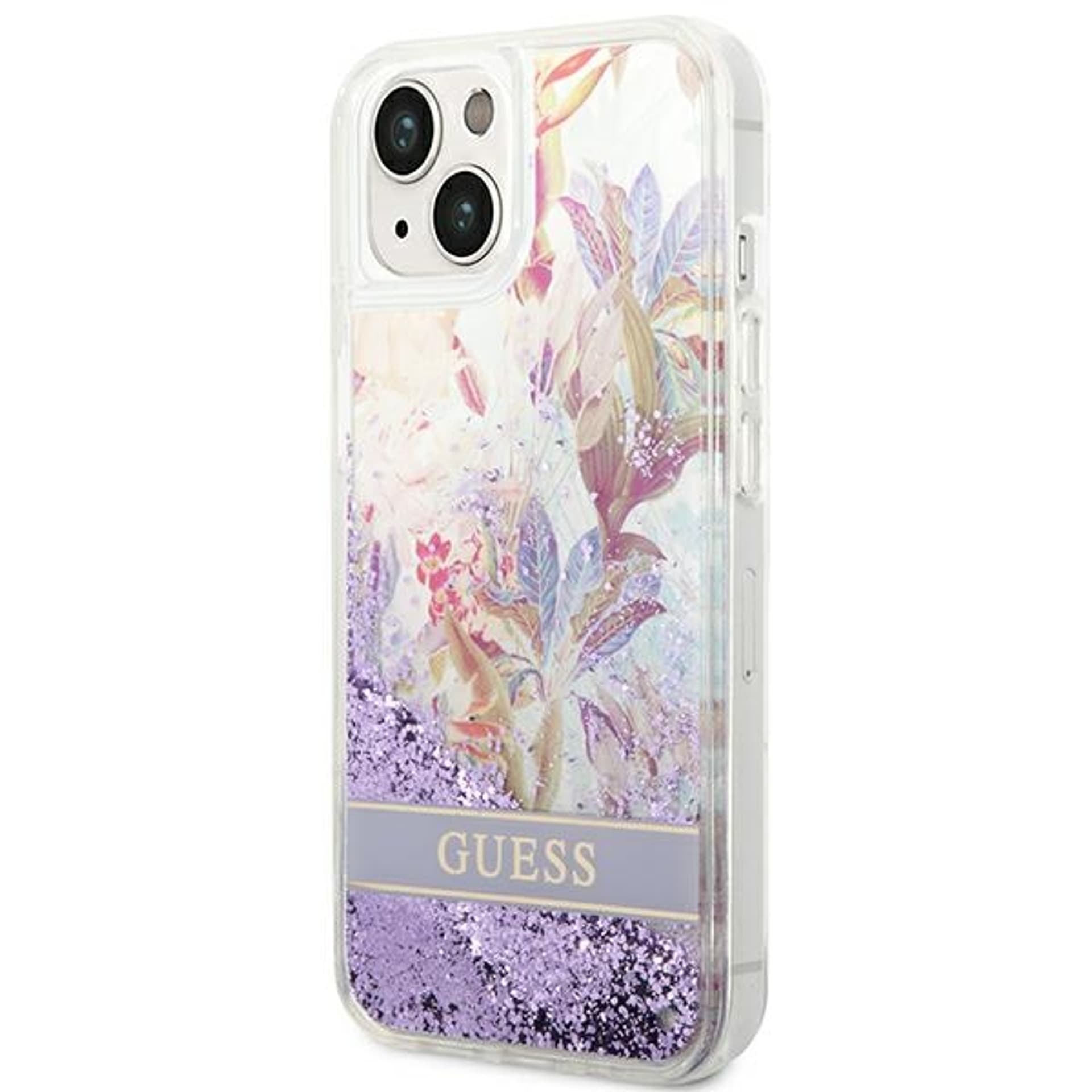 

Guess GUHCP14SLFLSU iPhone 14 6,1" fioletowy/purple hardcase Flower Liquid Glitter