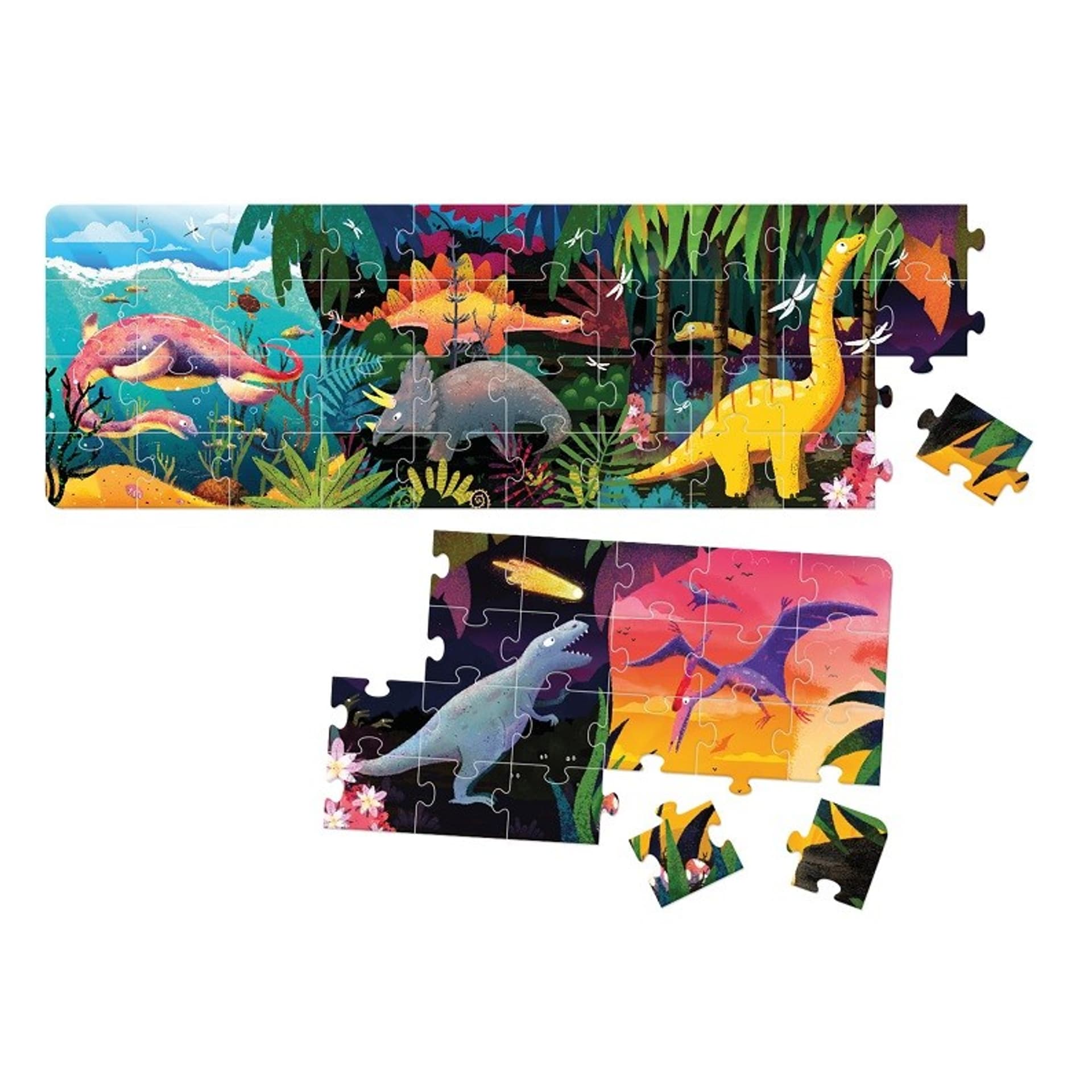 

Puzzle panoramiczne - Dinozaury