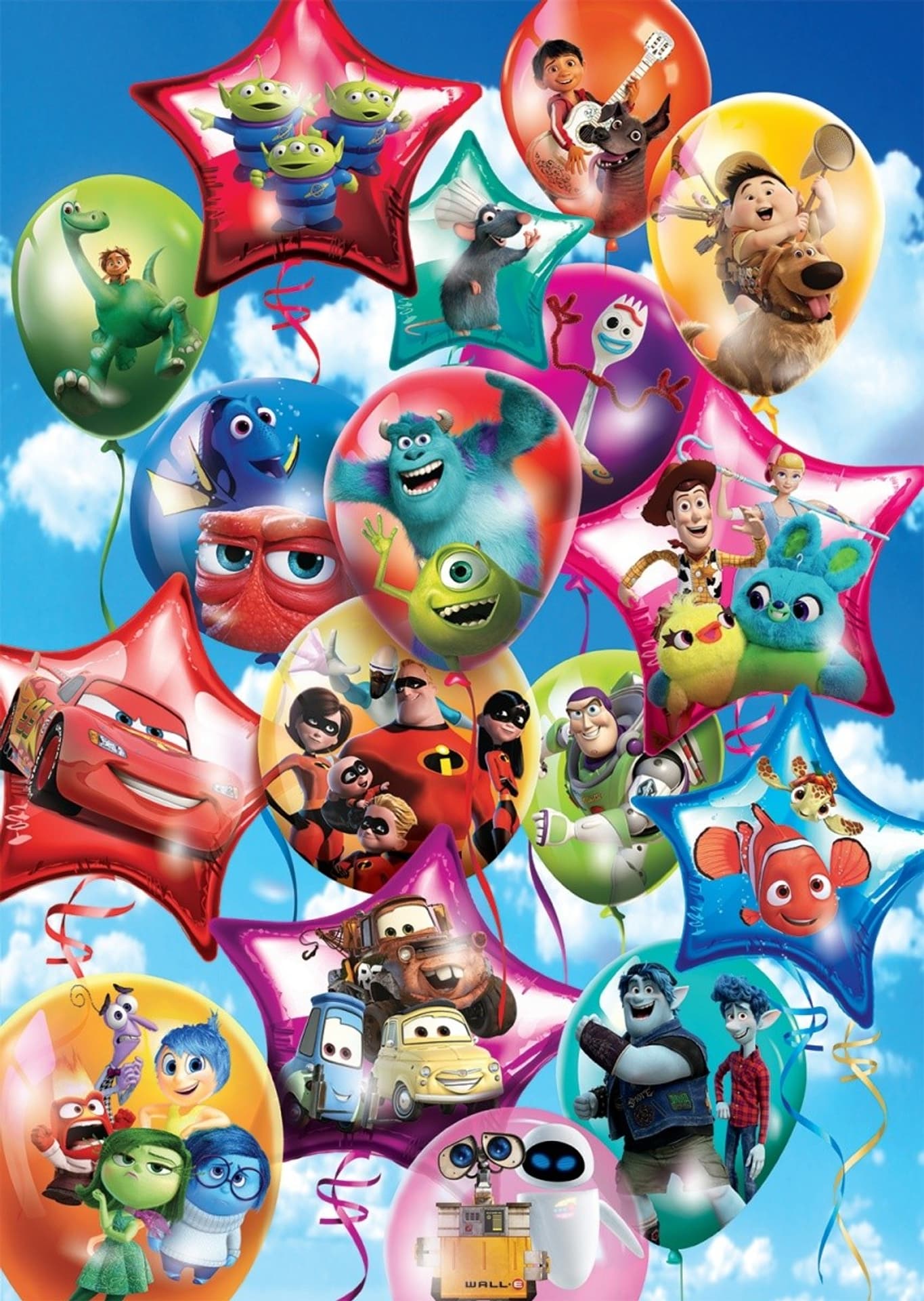 

Puzzle 24 elementy Maxi Pixar Party
