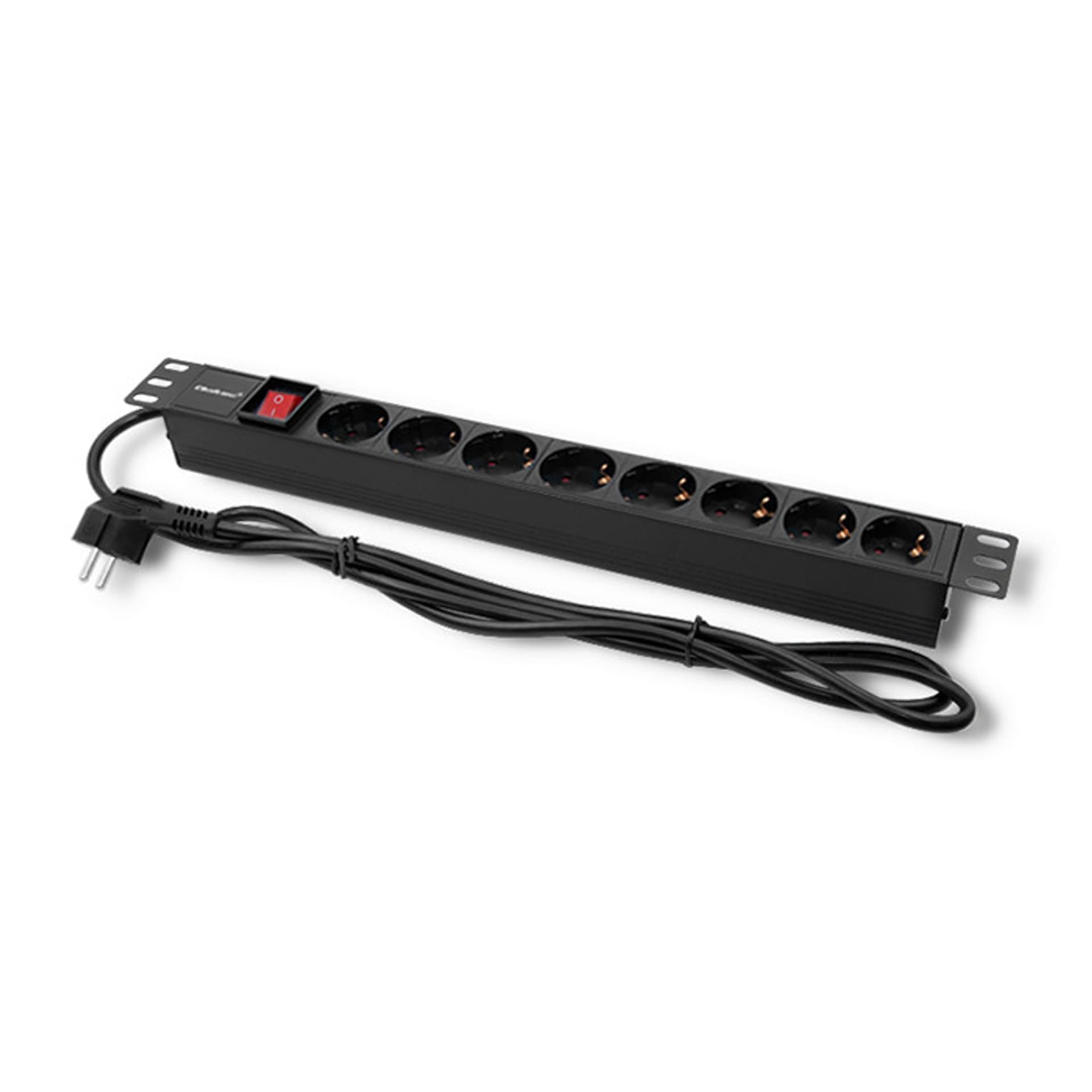

Qoltec Listwa zasilająca do szafy RACK 1U | 16A | PDU | 8xSCHUKO | 2m (0NC)