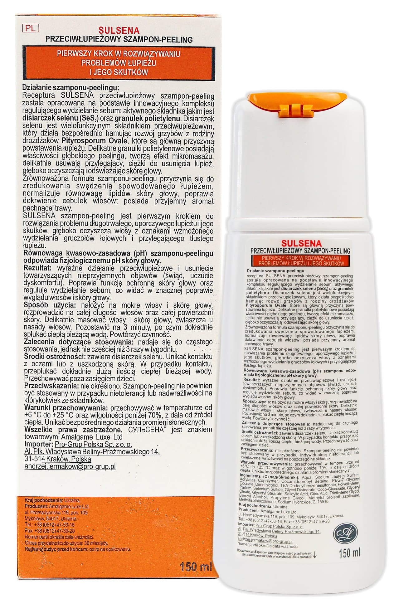 

SULSENA Przeciwłupieżowy szampon-peeling do włosów 150 ml