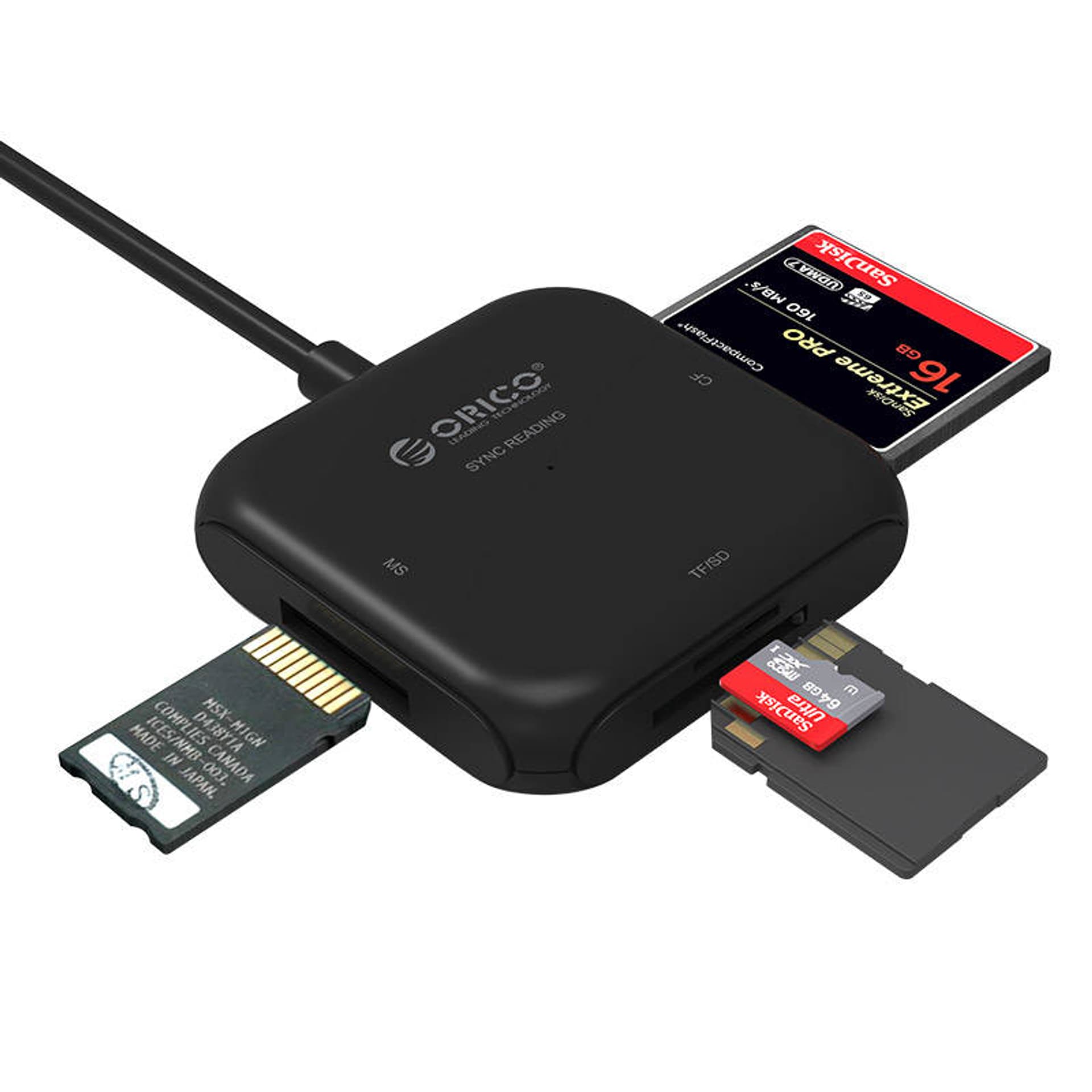 

Czytnik kart 4 w 1 Orico USB 3.0 (czarny)