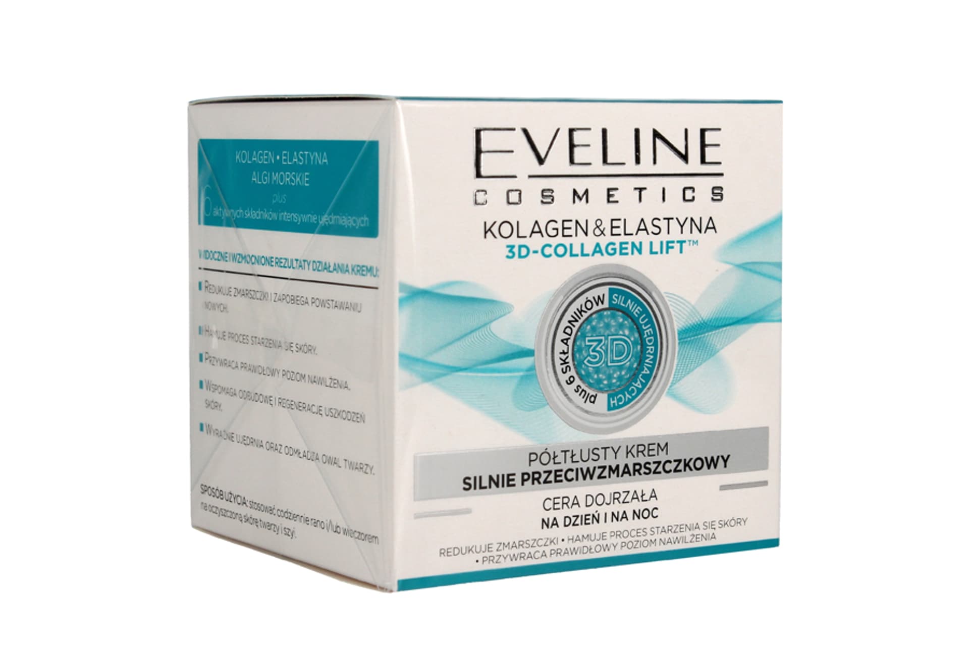 

Eveline Półtłusty Krem silnie przeciwzmarszczkowy Kolagen i Elastyna & 3D-Collagen Lift 50ml