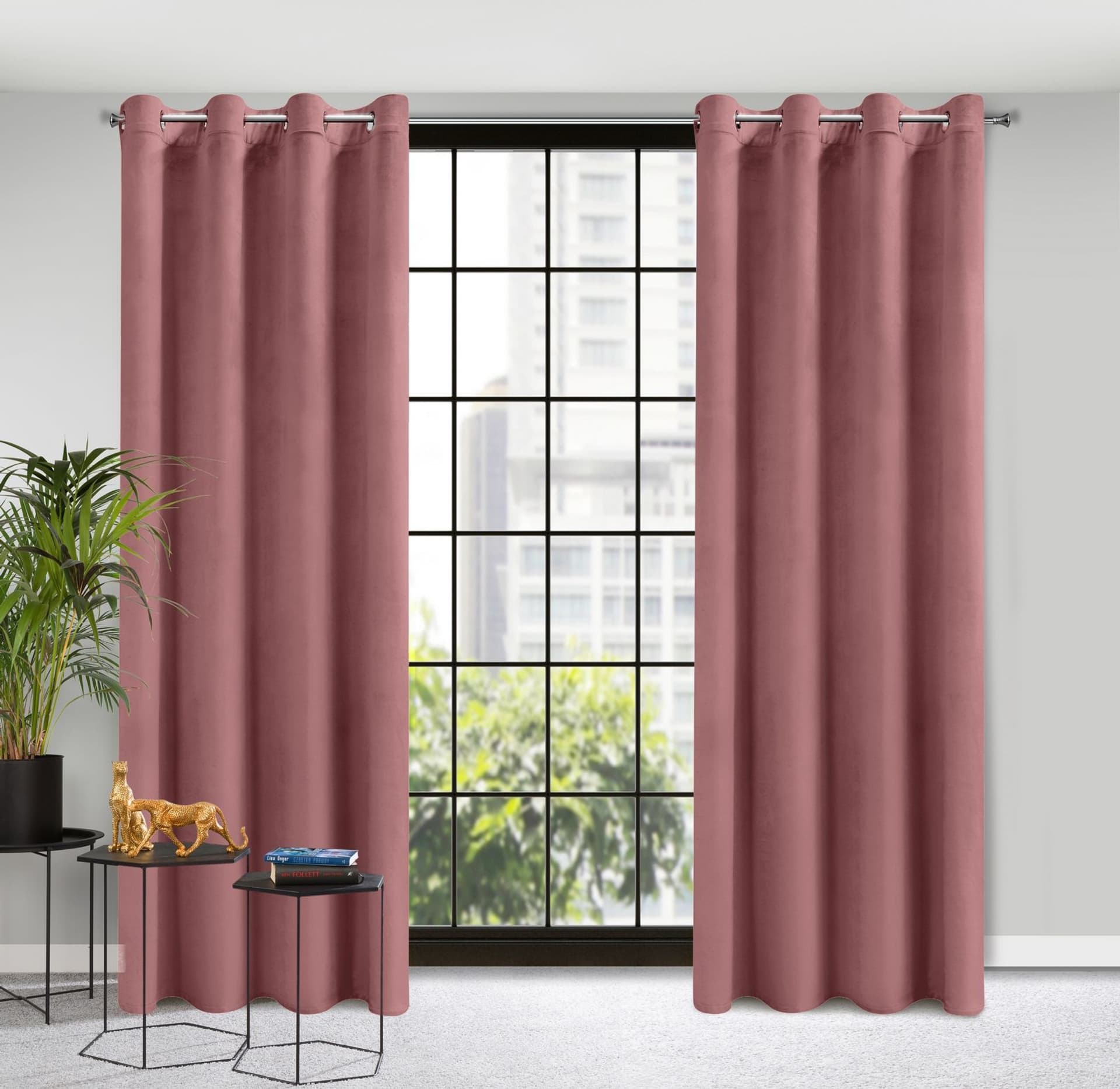 

Zasłona ROSA 140x250 przelotki c. róż