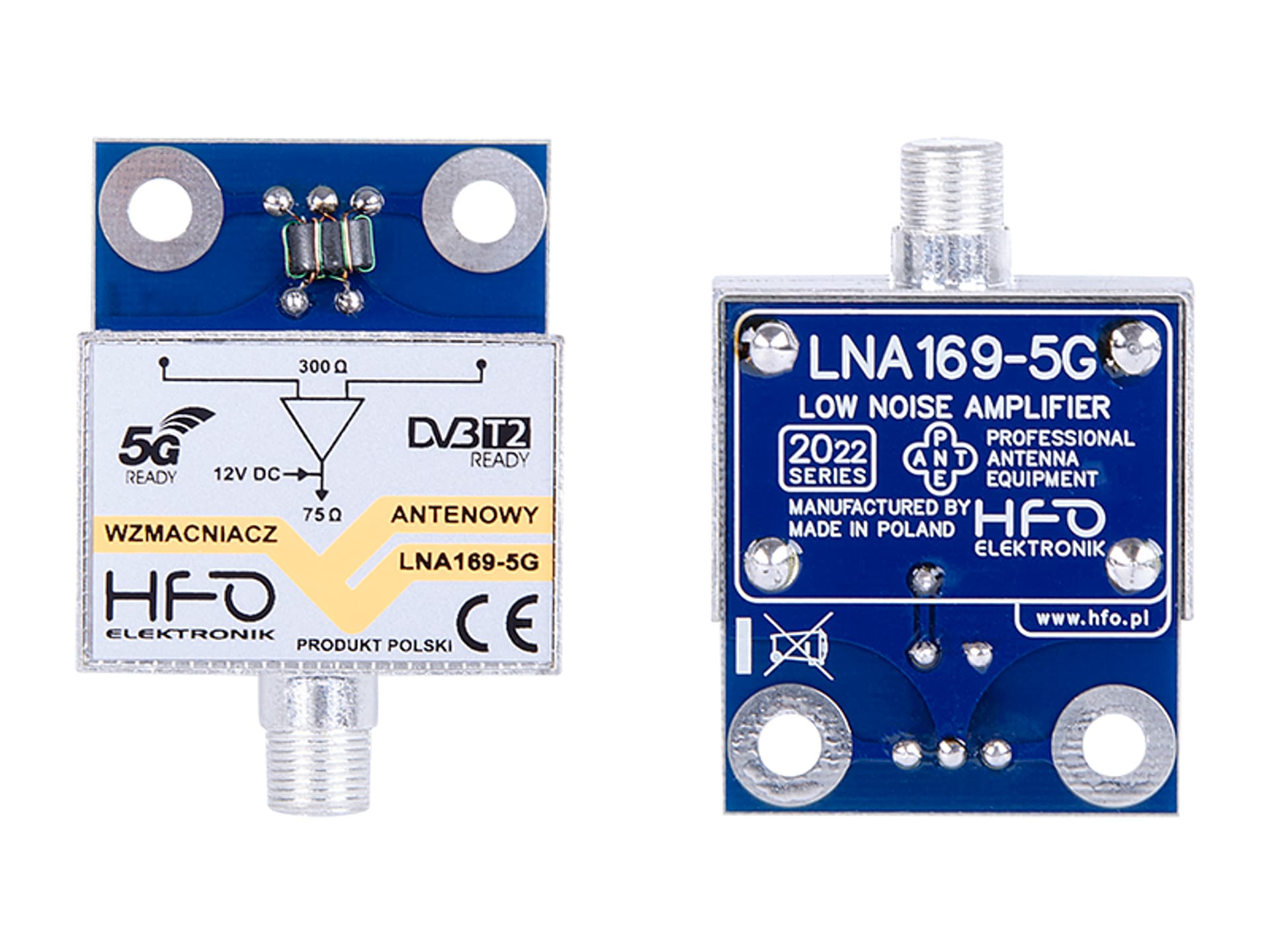 

Wzmacniacz antenowy LNA-169-5G 32dB HFO