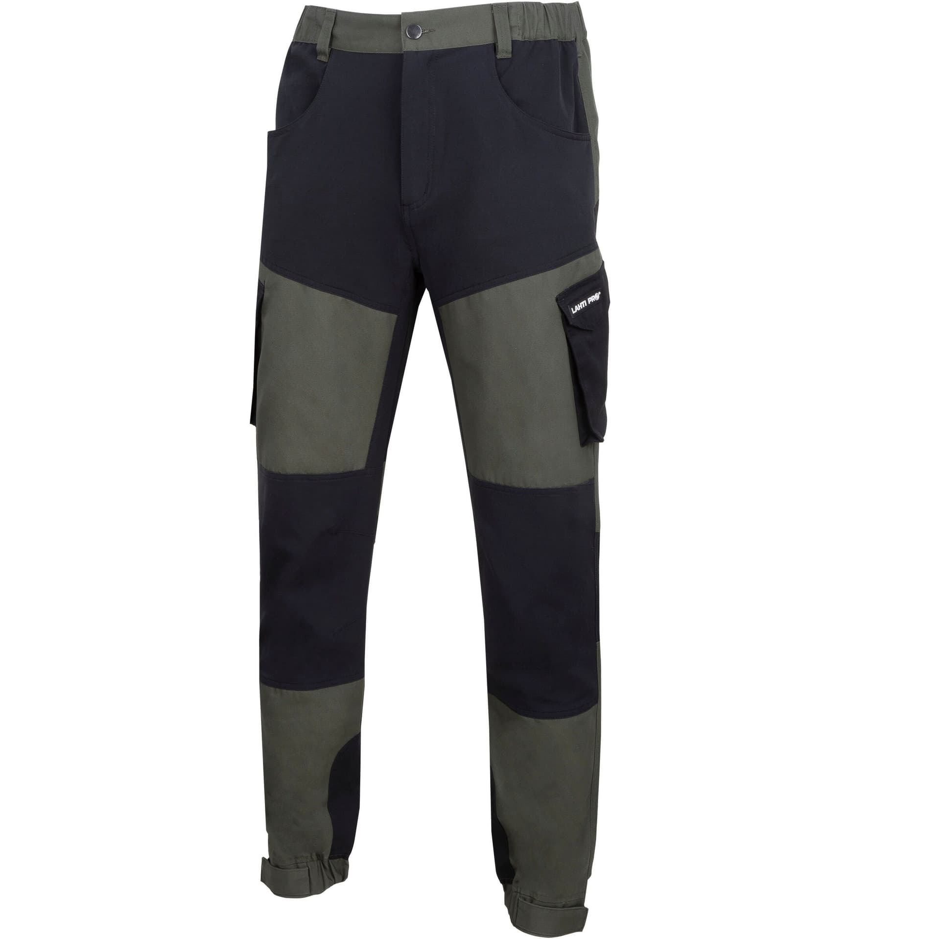 

SPODNIE Z ELEMENTAMI STRETCH ZIELONO-CZARNE, "M", CE, LAHTI