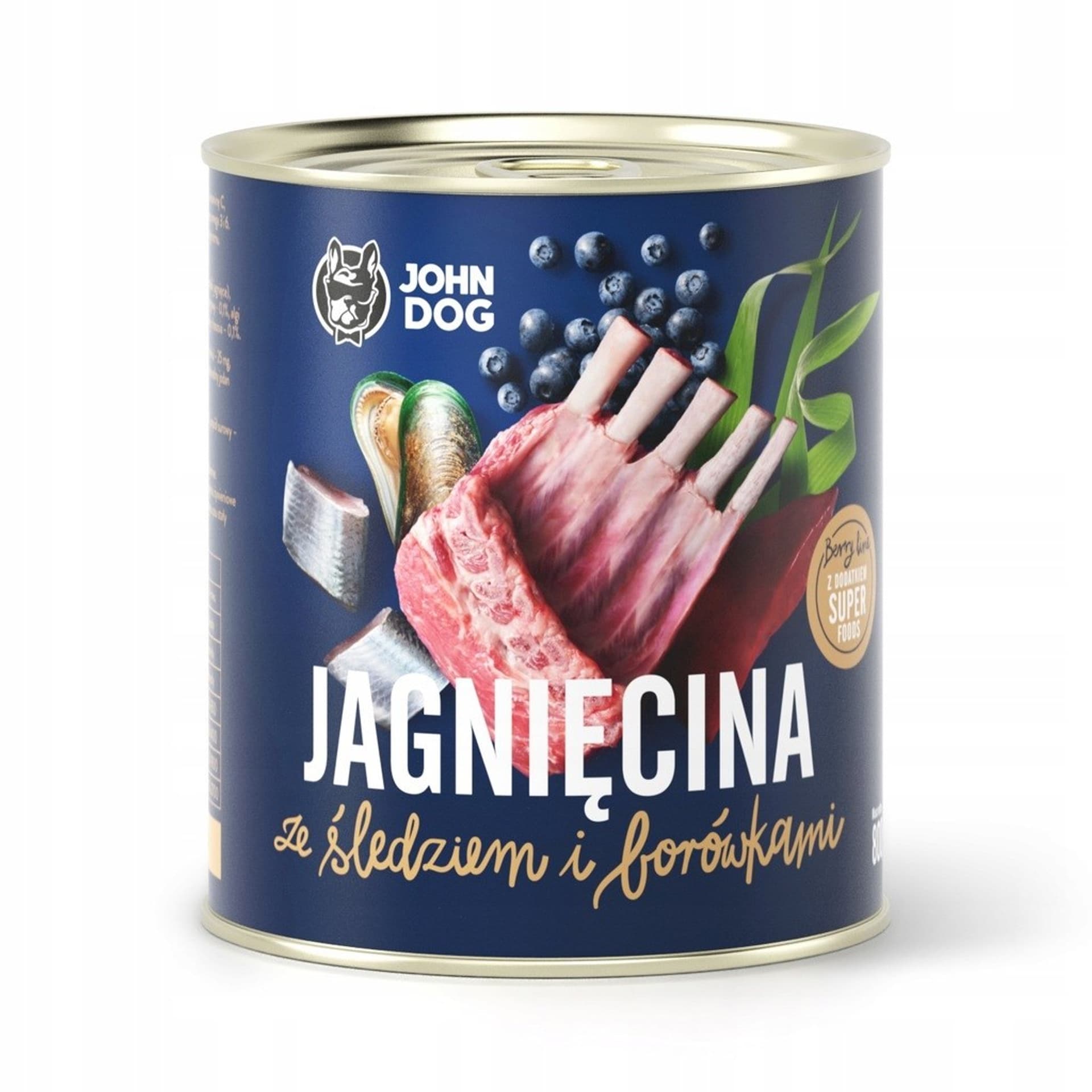 

John Dog BERRY jagnięcina,śledź z borówkami800g*6
