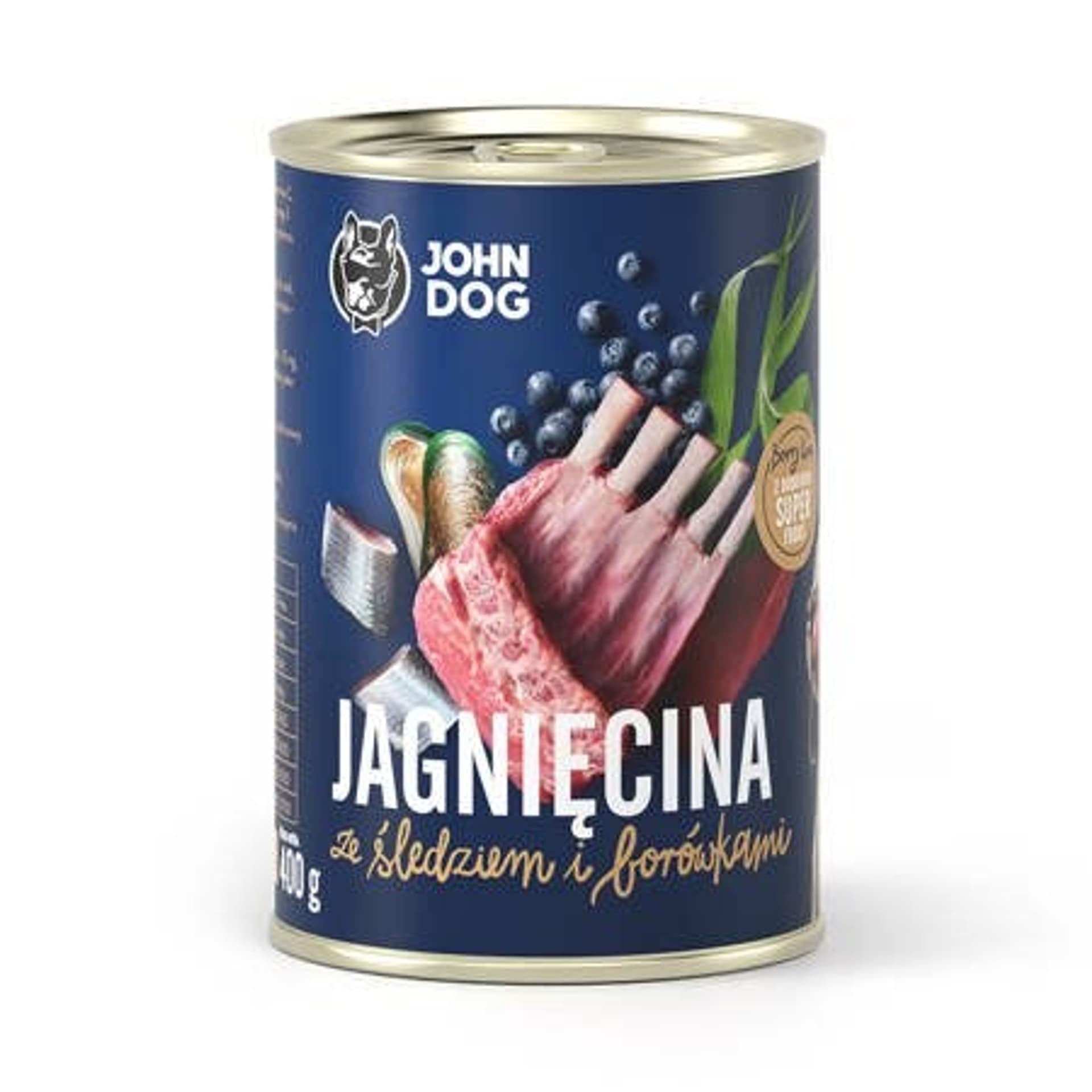 

John Dog BERRY jagnięcina i śledź z borówkami400g*6