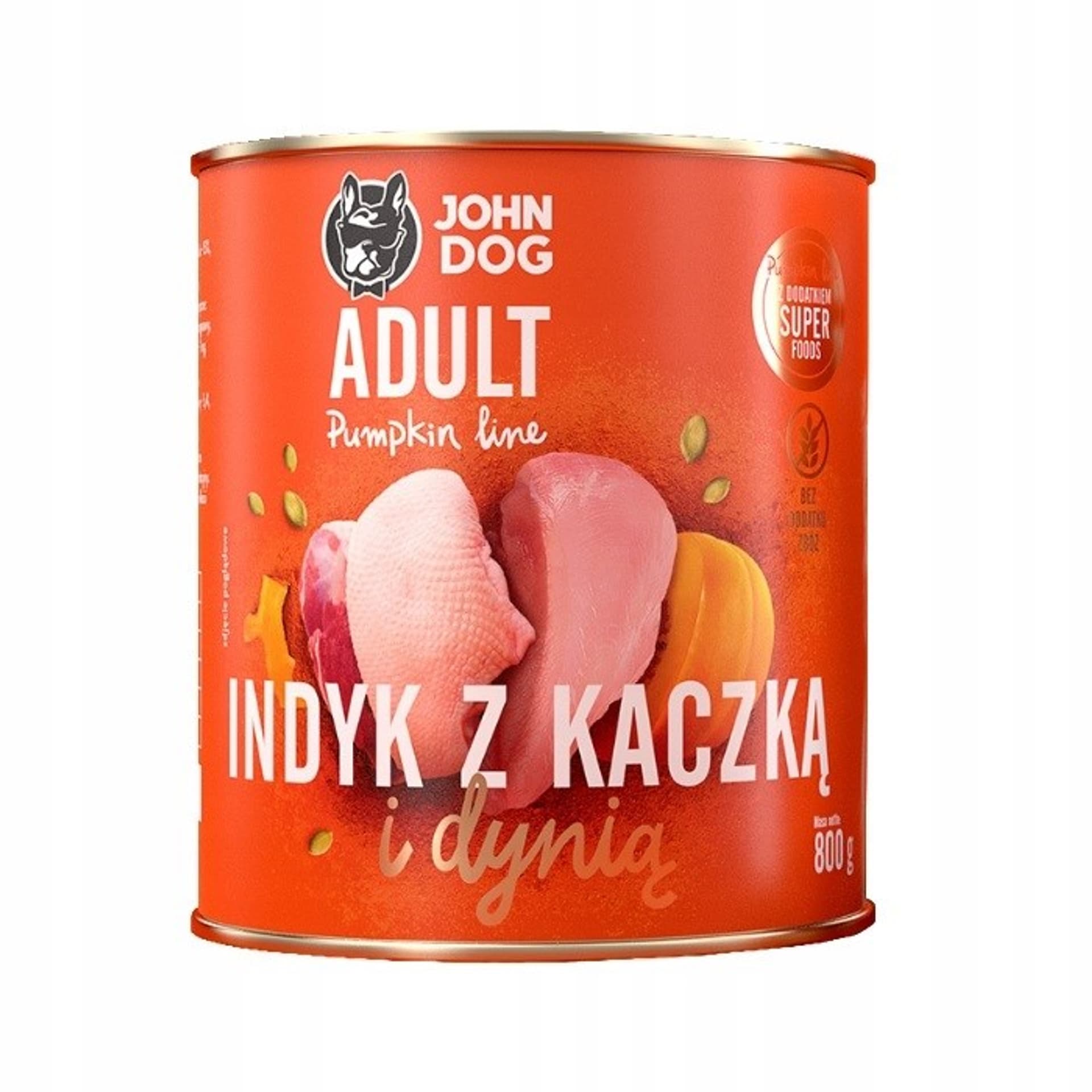

John Dog PUMPKIN Adult indyk kaczka i dynią800g*6
