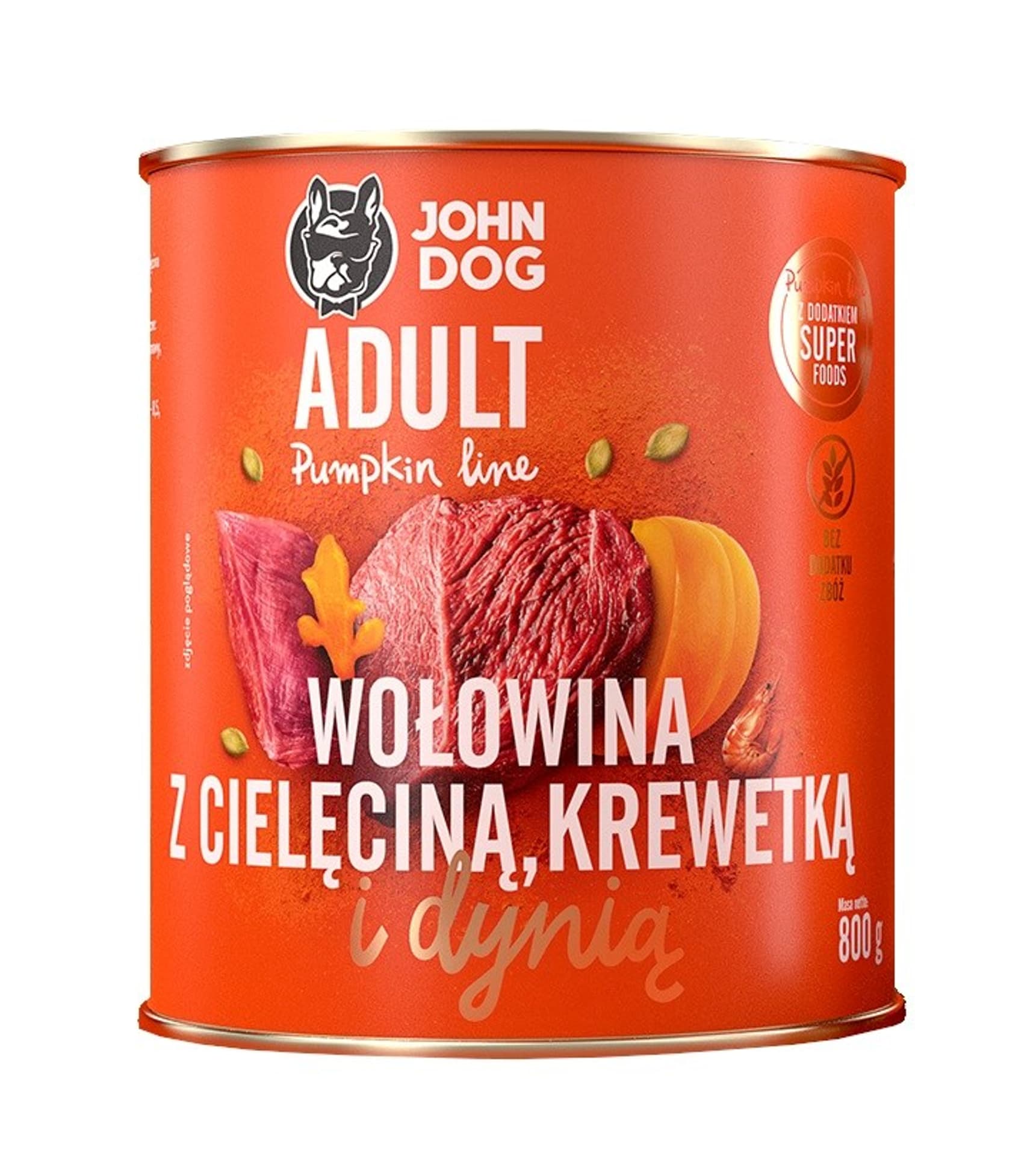 

John Dog PUMPKIN wołow.cielęc.krewetki dynia800g*6