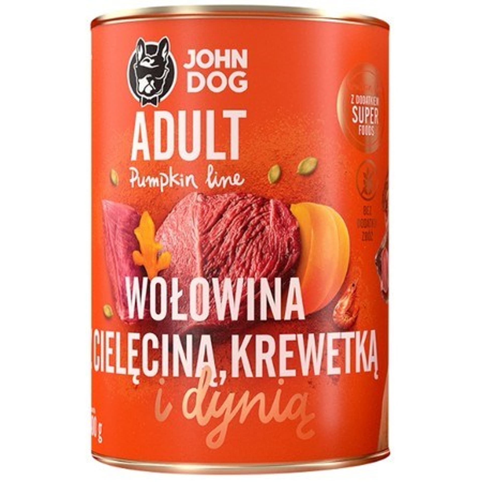 

John Dog PUMPKIN wołow.cielęc.krewetki,dynia400g*6
