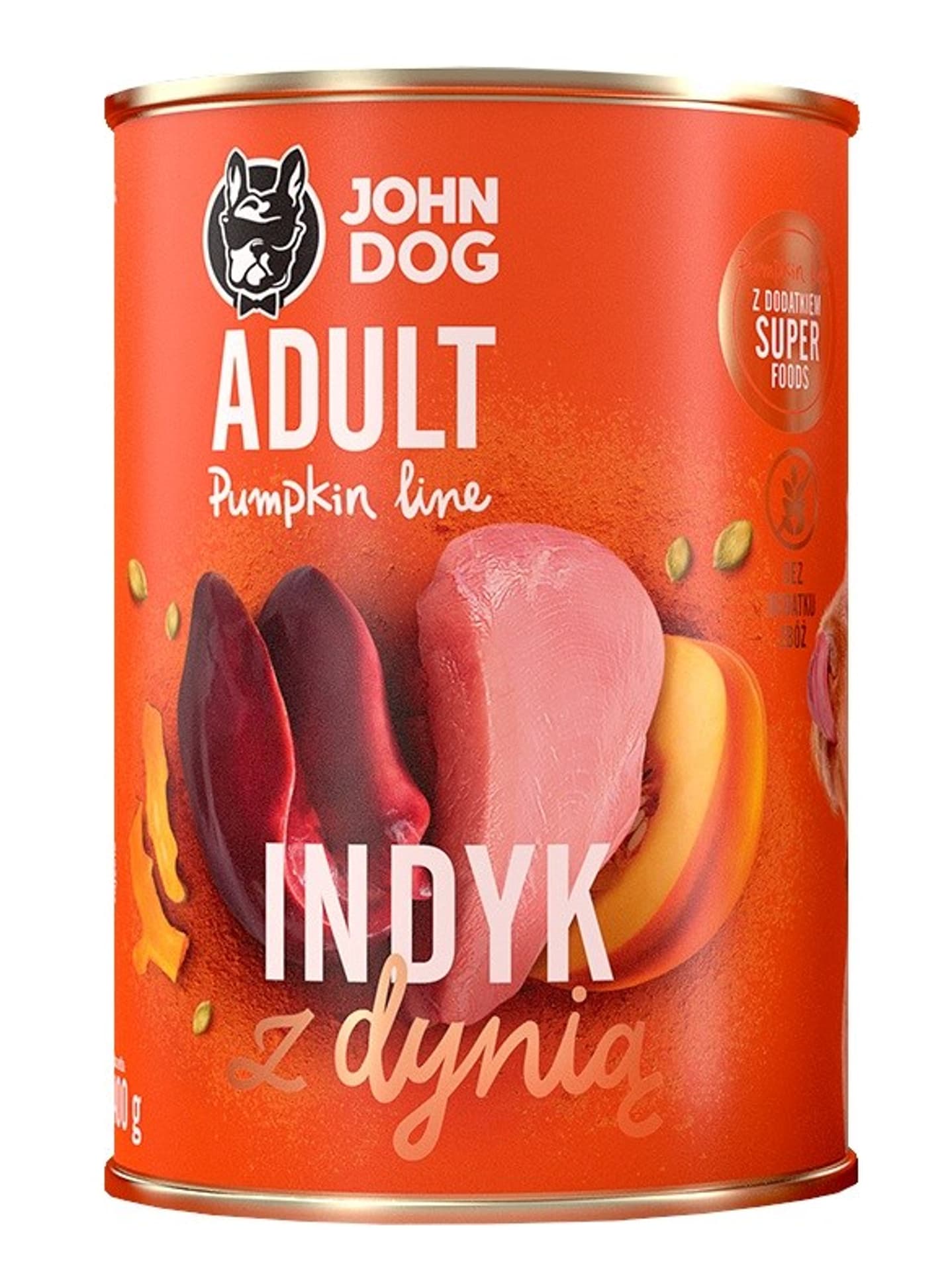 

John Dog PUMPKIN Adult indyk z dynią 400g*6