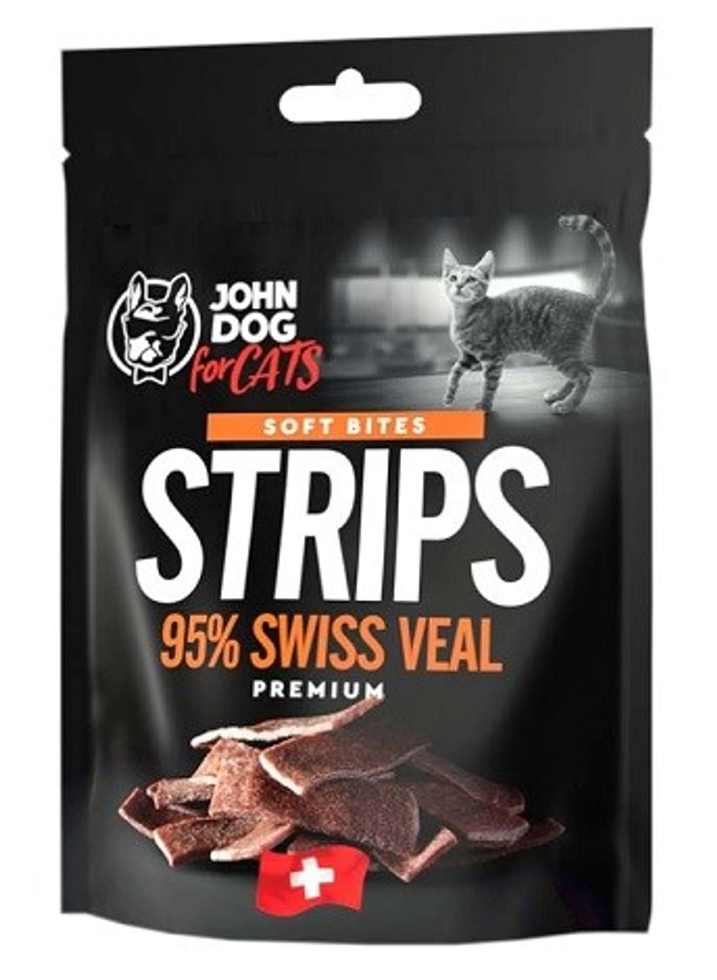 

John Dog Paski z cielęciny szwajcarskiej 95% 45g kot