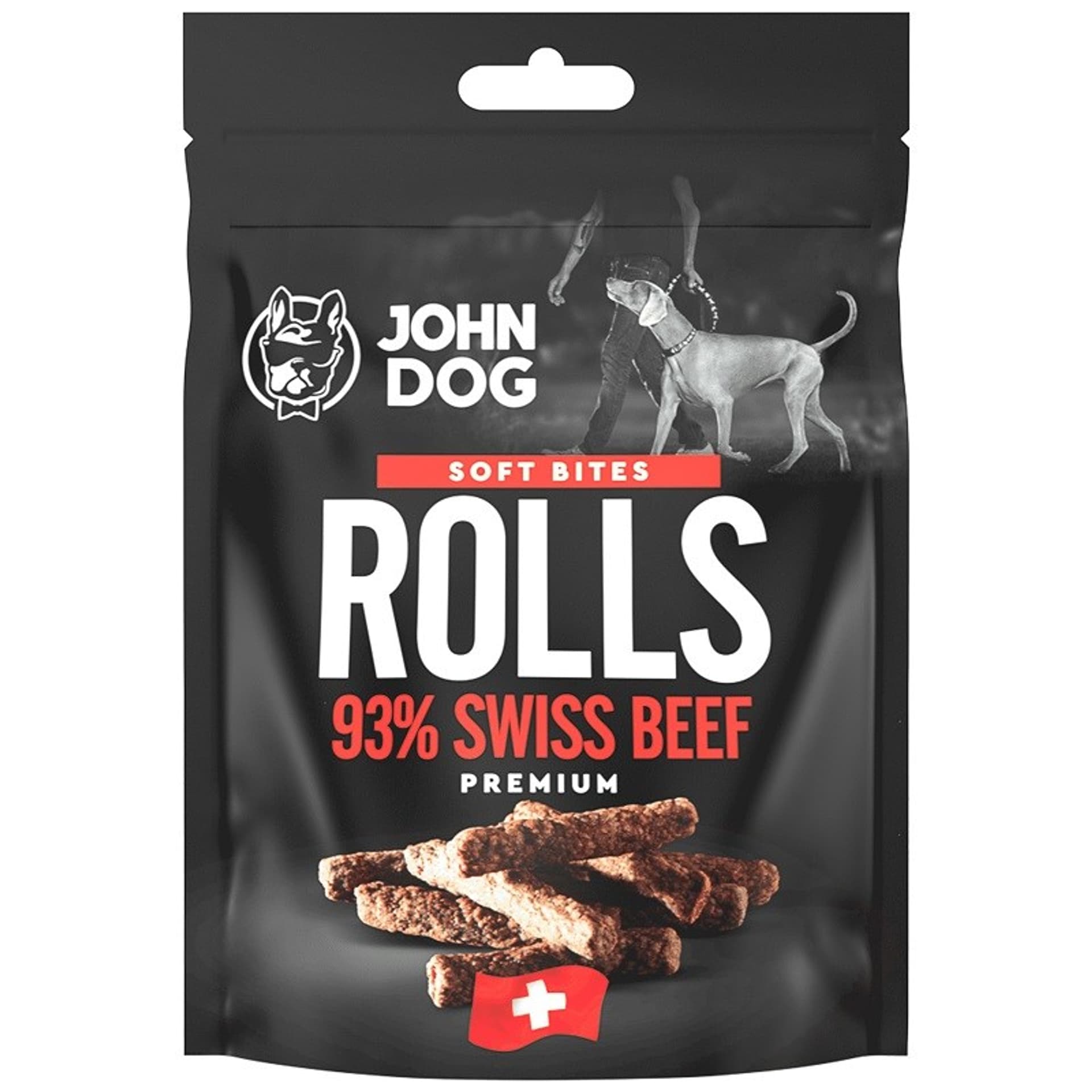 

John Dog Rurki z wołowiny szwajcarskiej 93% 90g