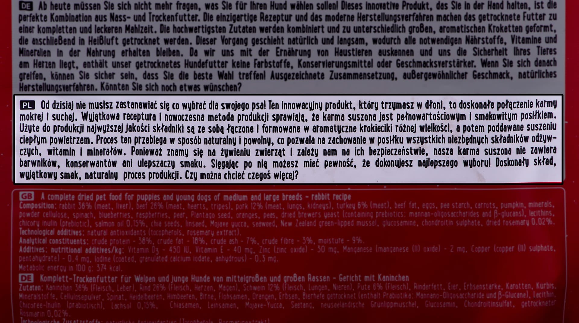 

Dolina Noteci Superfood Junior Królik 1KG pies