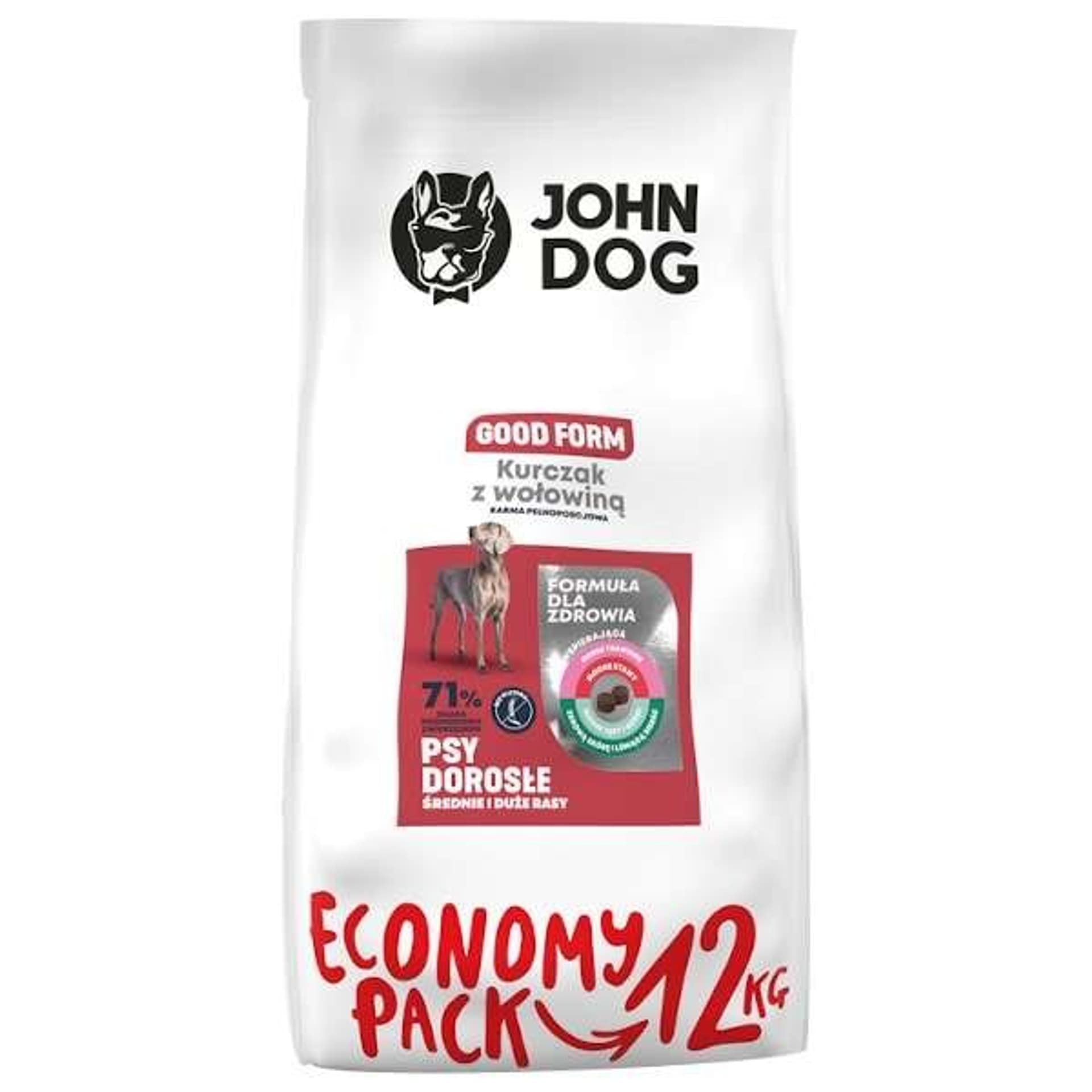 

John Dog GOOD Adult kurczak z wołowiną12 kg