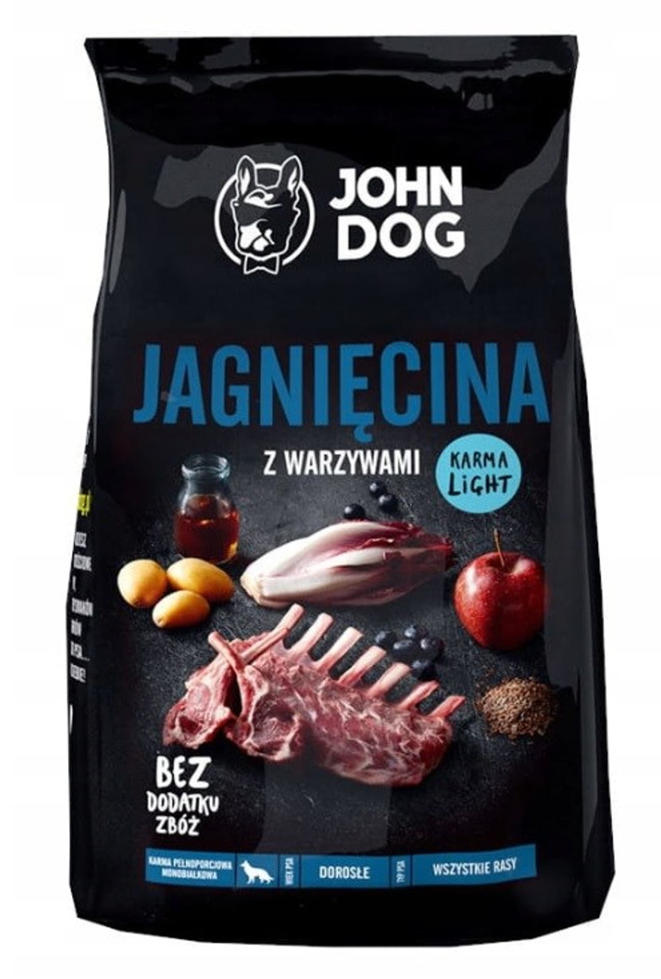 

John Dog Adult jagnięcina z warzywami light 12kg