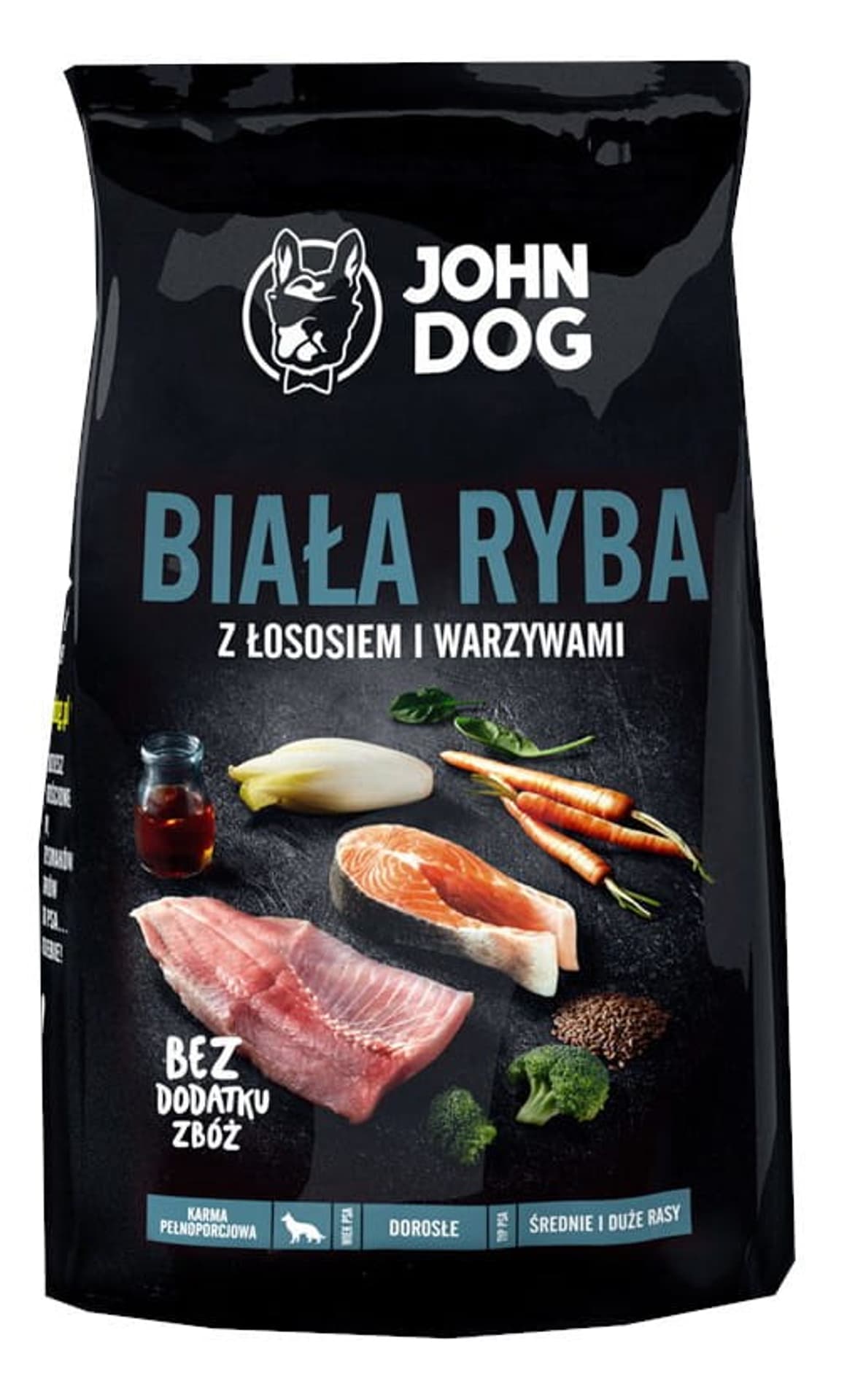 

John Dog Adult biała ryba z łososiem i warzywami 12kg