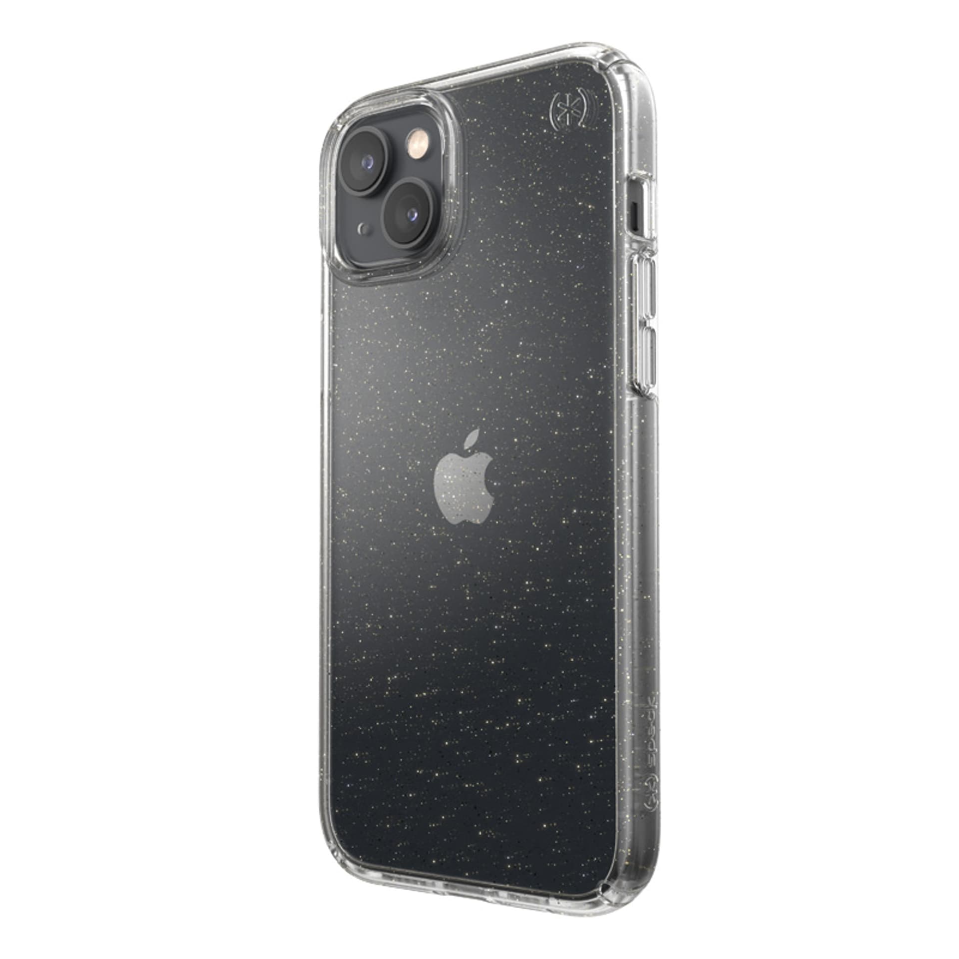 

Speck Presidio Perfect-Clear with Glitter - Etui iPhone 14 Plus z powłoką MICROBAN (Clear / Gold Glitter)