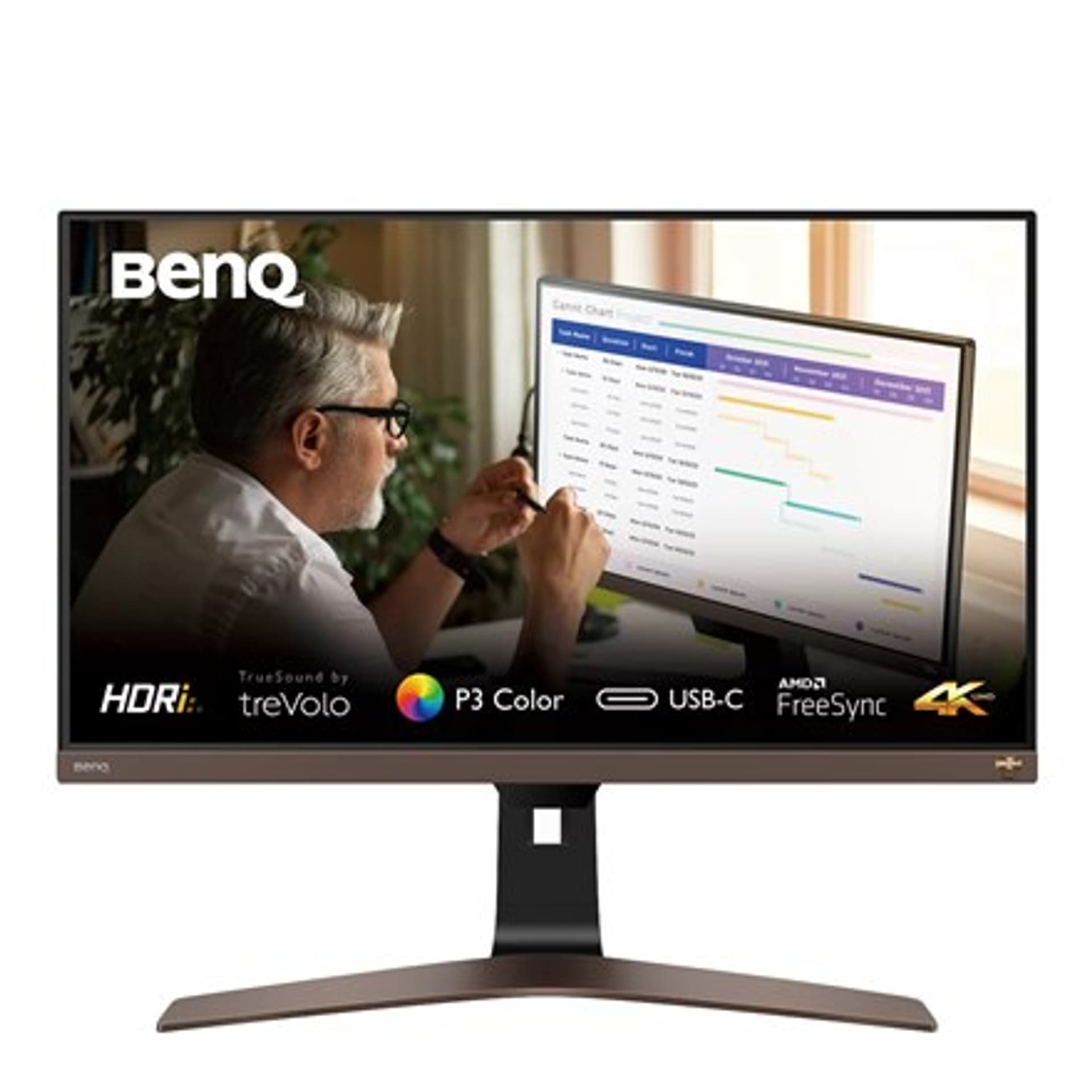 

Benq Monitor EW2880U 28 ", IPS, UHD, 3840 x 2160, 16:9, 5 ms, 300 cd/m², Brown/Black, 60 Hz, porty HDMI ilość 2 szt.